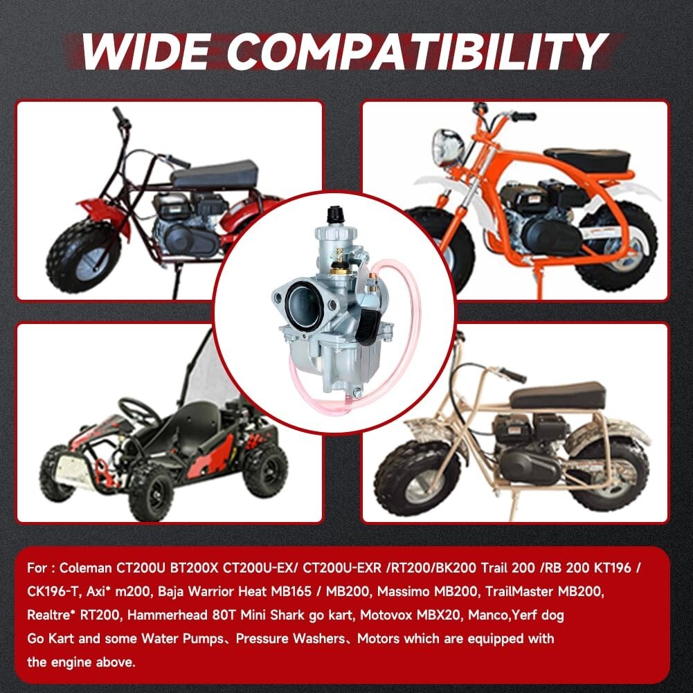 VM22 26mm Carburetor Throttle Assembly Kit For Predator 212cc 224cc 196cc CT200U