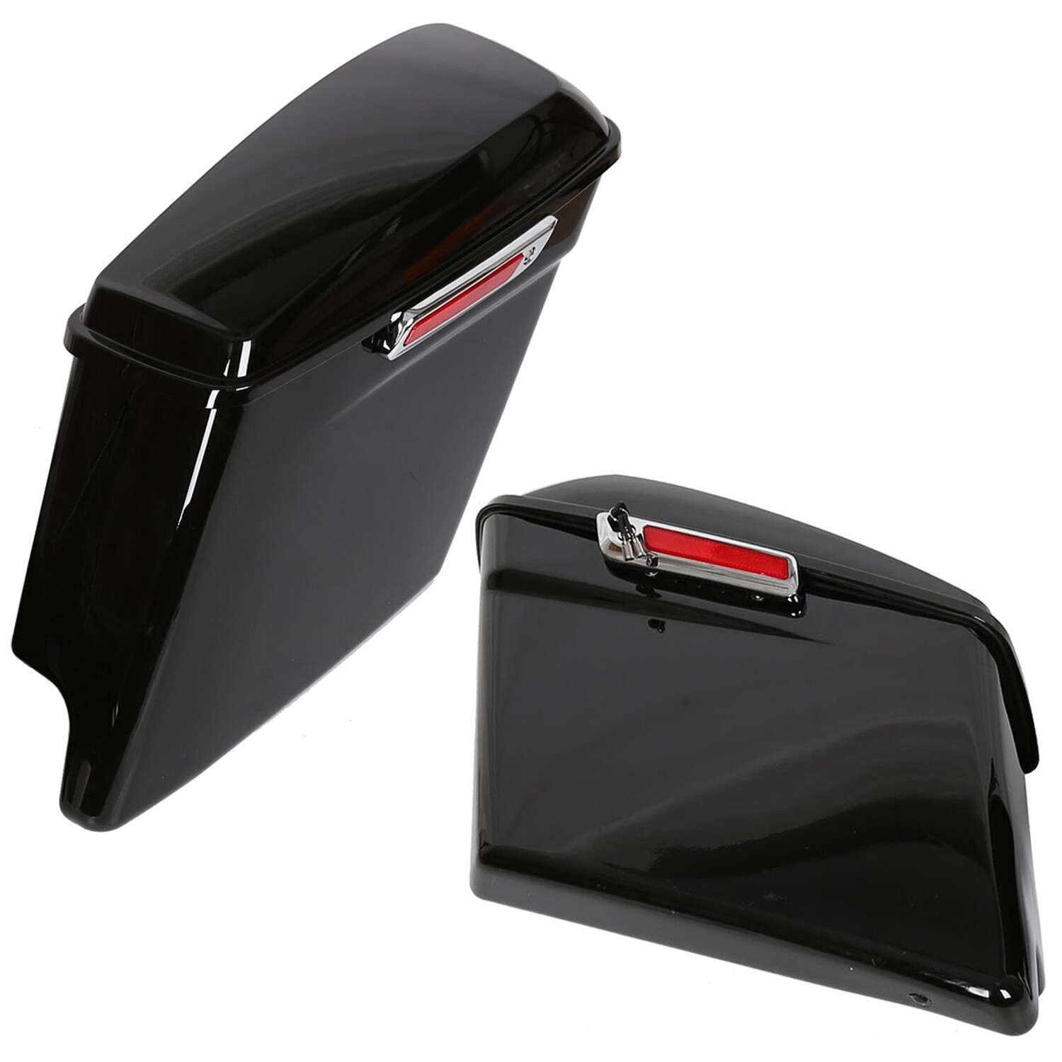 5" Stretched Extended Hard Saddlebags For Harley Touring Road Street Glide 93-13