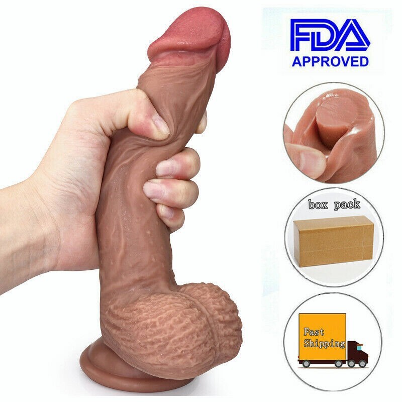 5.3" Dildo For Men Gay Anal Realistic Silicone Penis Suction Cup Women Sex Toy