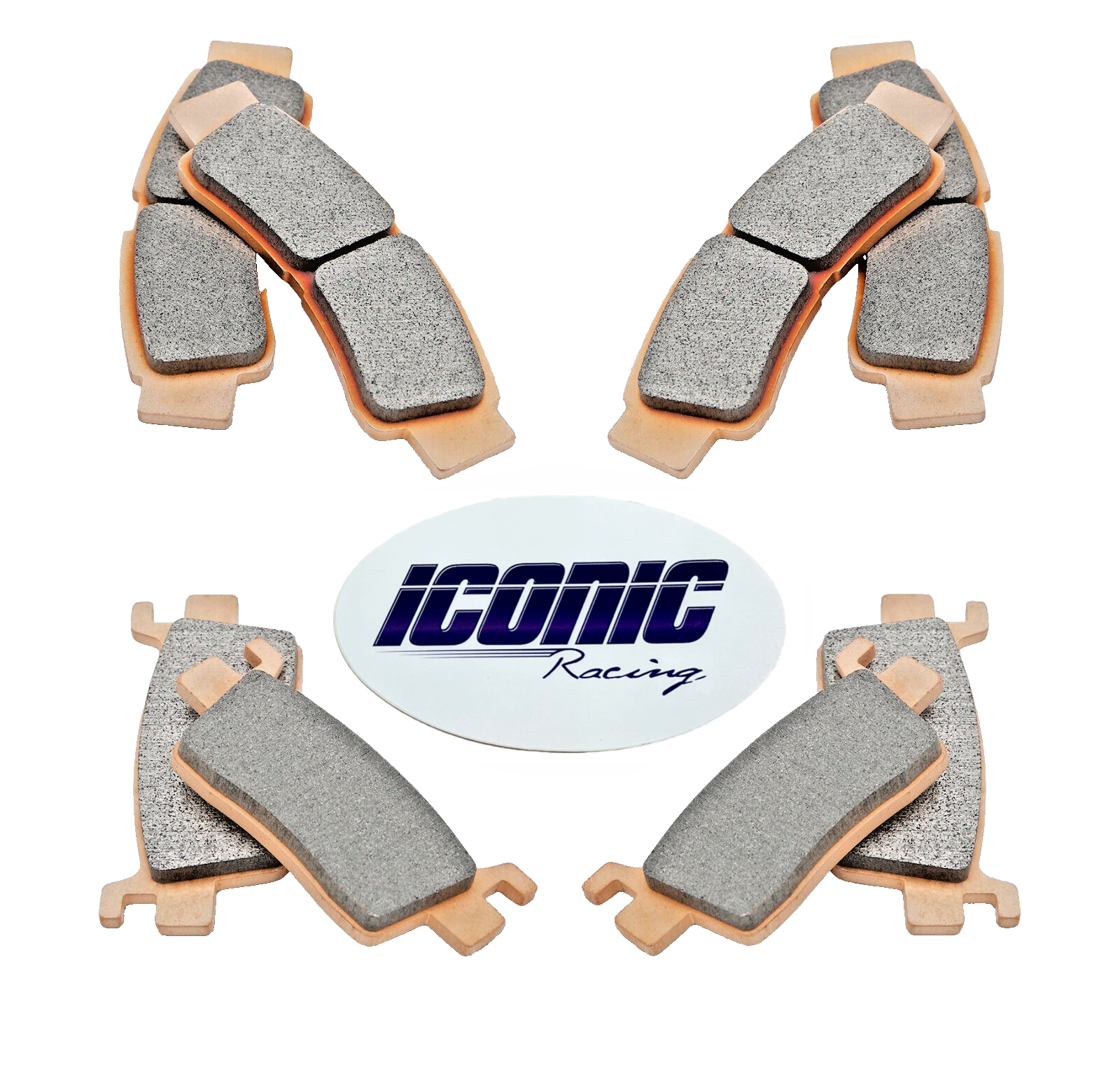 Iconic Racing Sintered Front & Rear Brake Pads for Kawasaki Teryx KRX 1000 KRX4