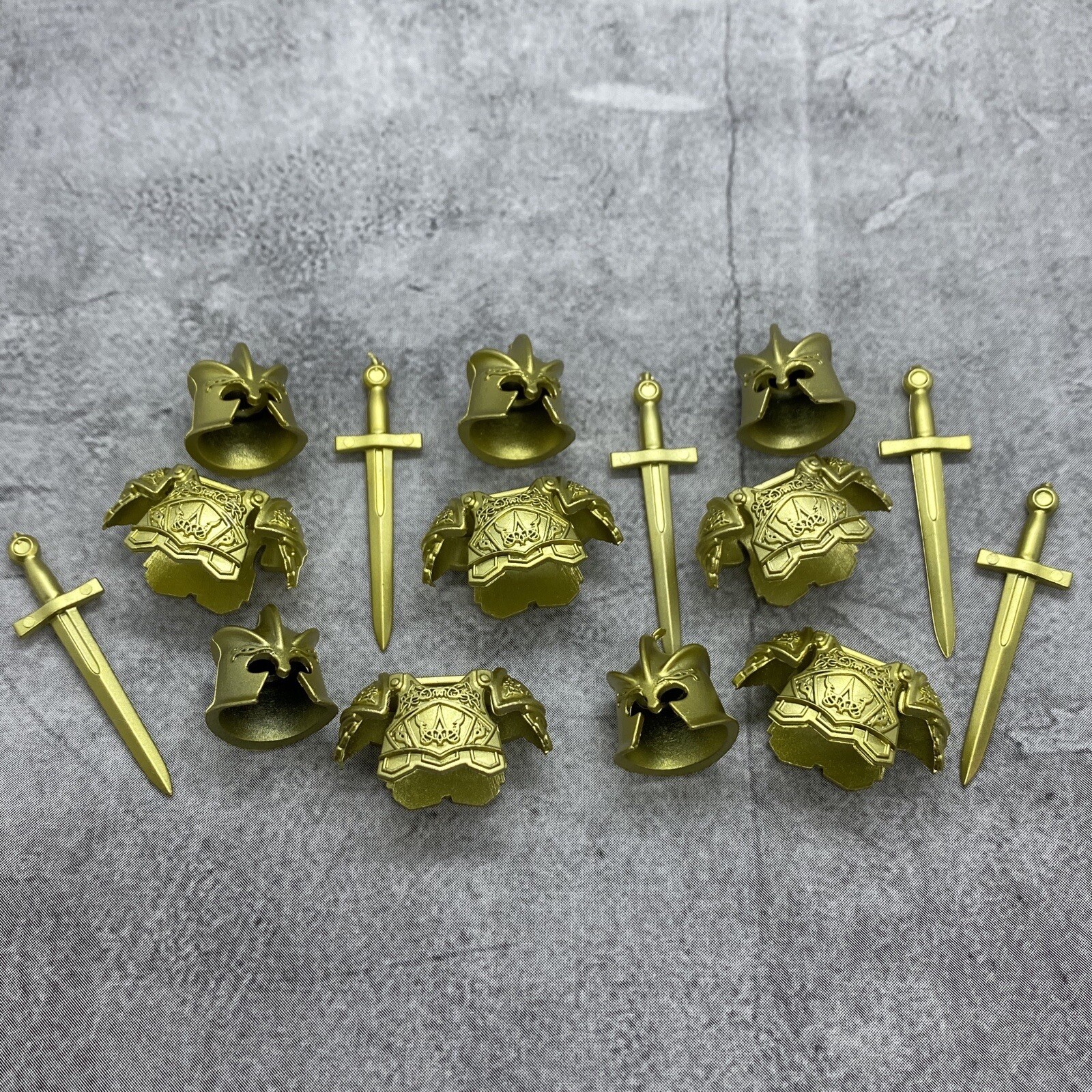 5pack Elf Knight Armor Set Golden Blocks Accessories for Minifigures LOTR CA6949