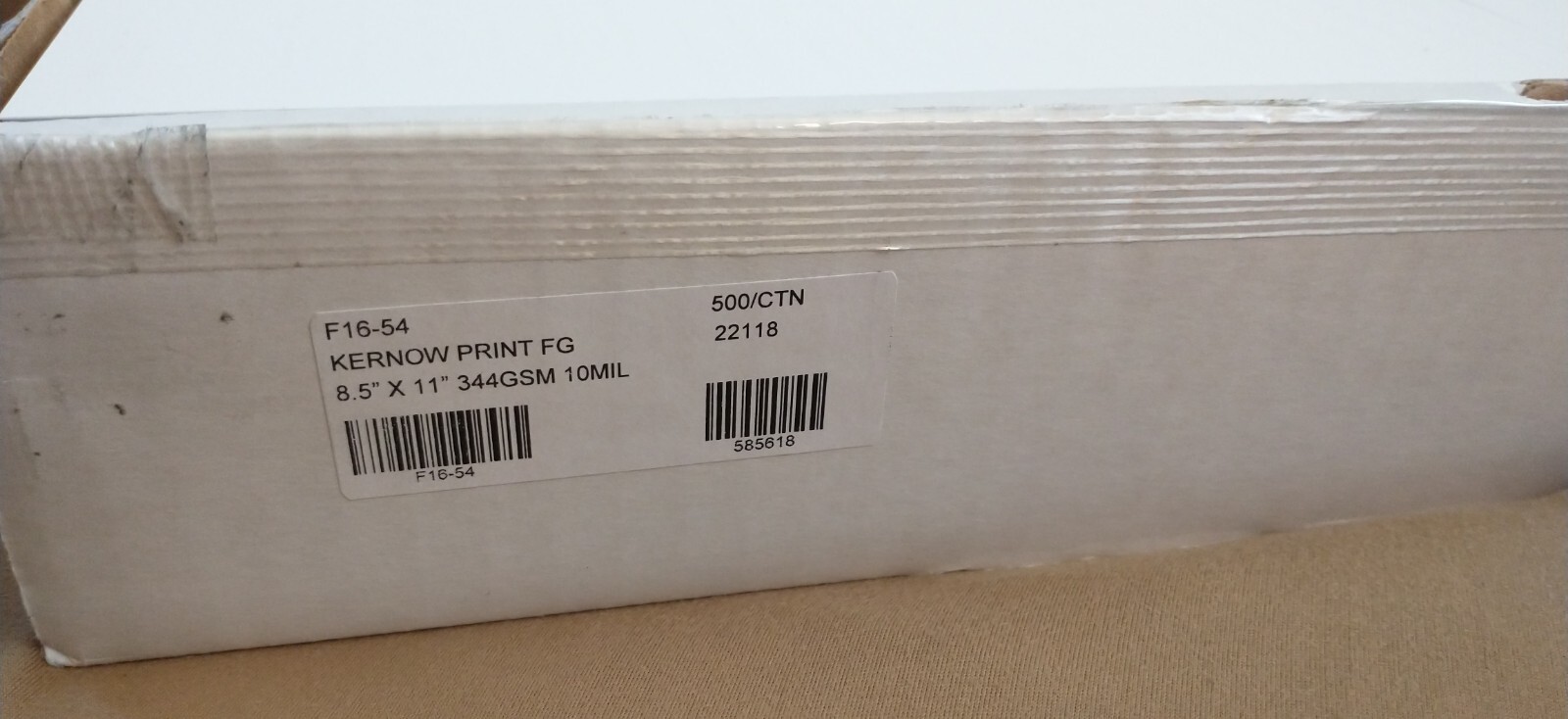 Box of 500 Kernow Print FG Waterproof Synthetic Laser Paper 10mil 344gsm 8.5x11