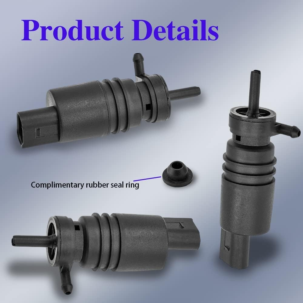 Windshield Washer Pump, Compatible with BMW 328i E46 325i M3 M5 X3 X5 Z3 Z4...
