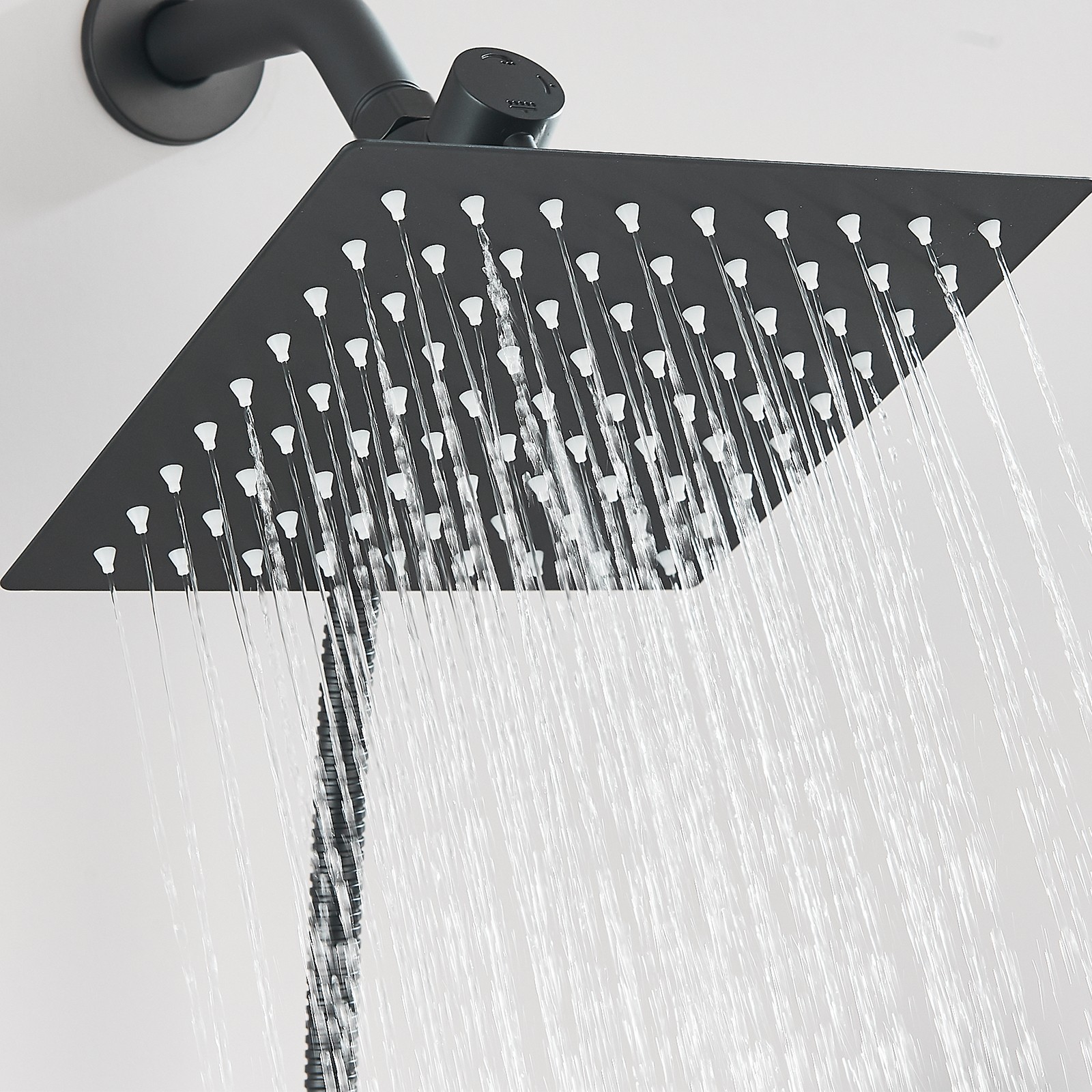 Black Shower Head with handheld Spray High Pressure 8 inch Rain Showerhead Combo