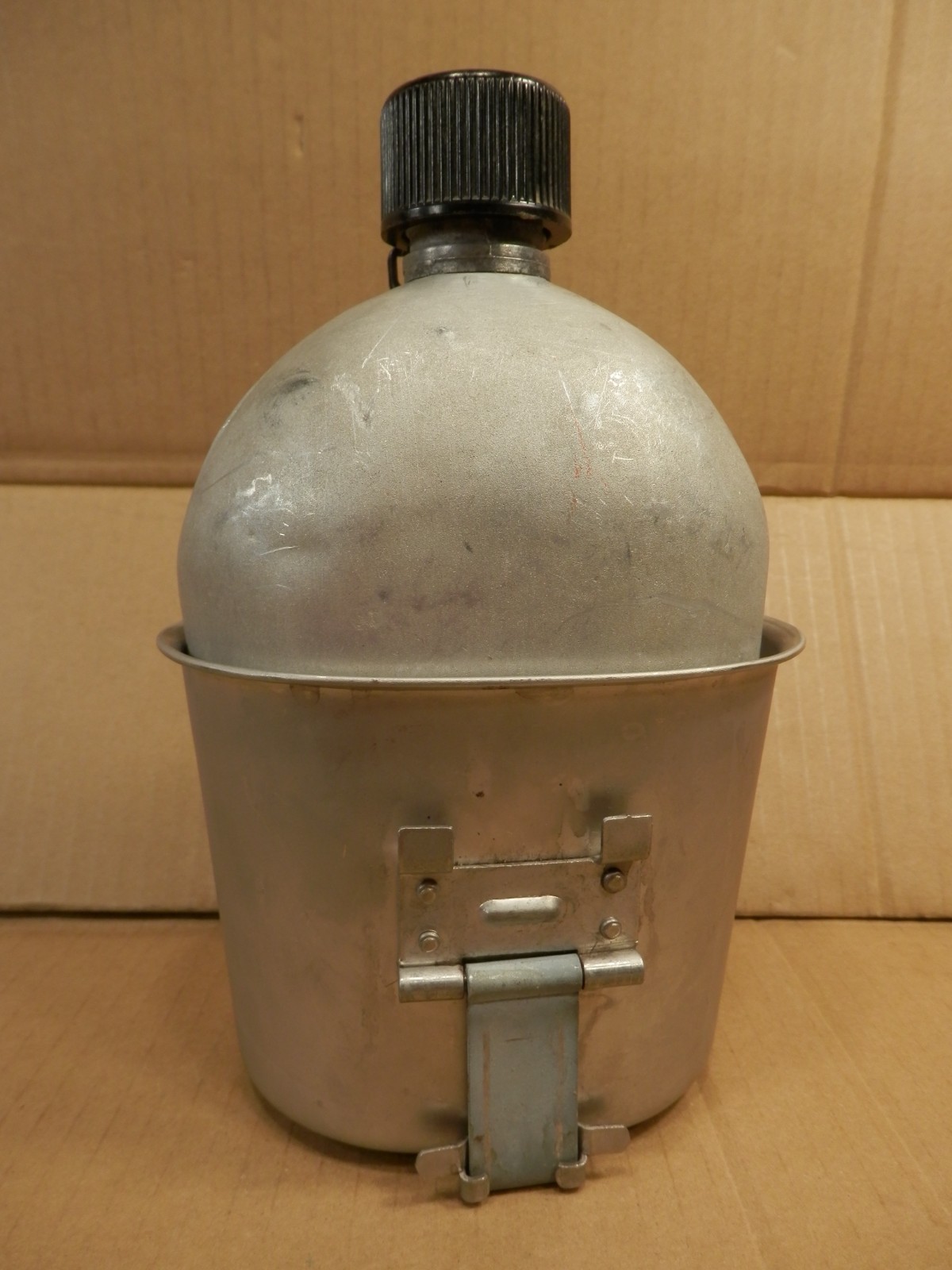 Vintage 1953 Mirro US Army Canteen & Undated Rogers Akorn Ohio Canteen Cup