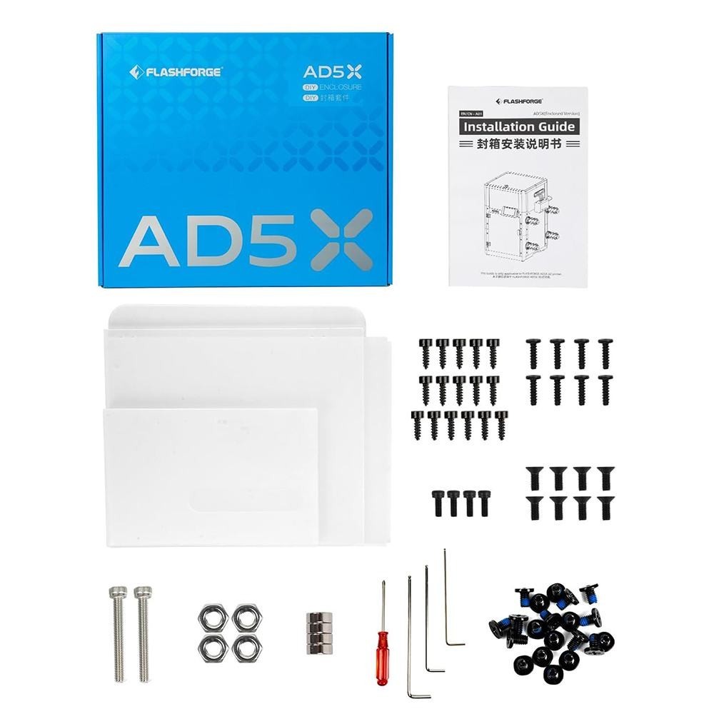 FLASHFORGE AD5X 3D Printer Enclosure Kit DIY Color Style Noise Odor Reduction US
