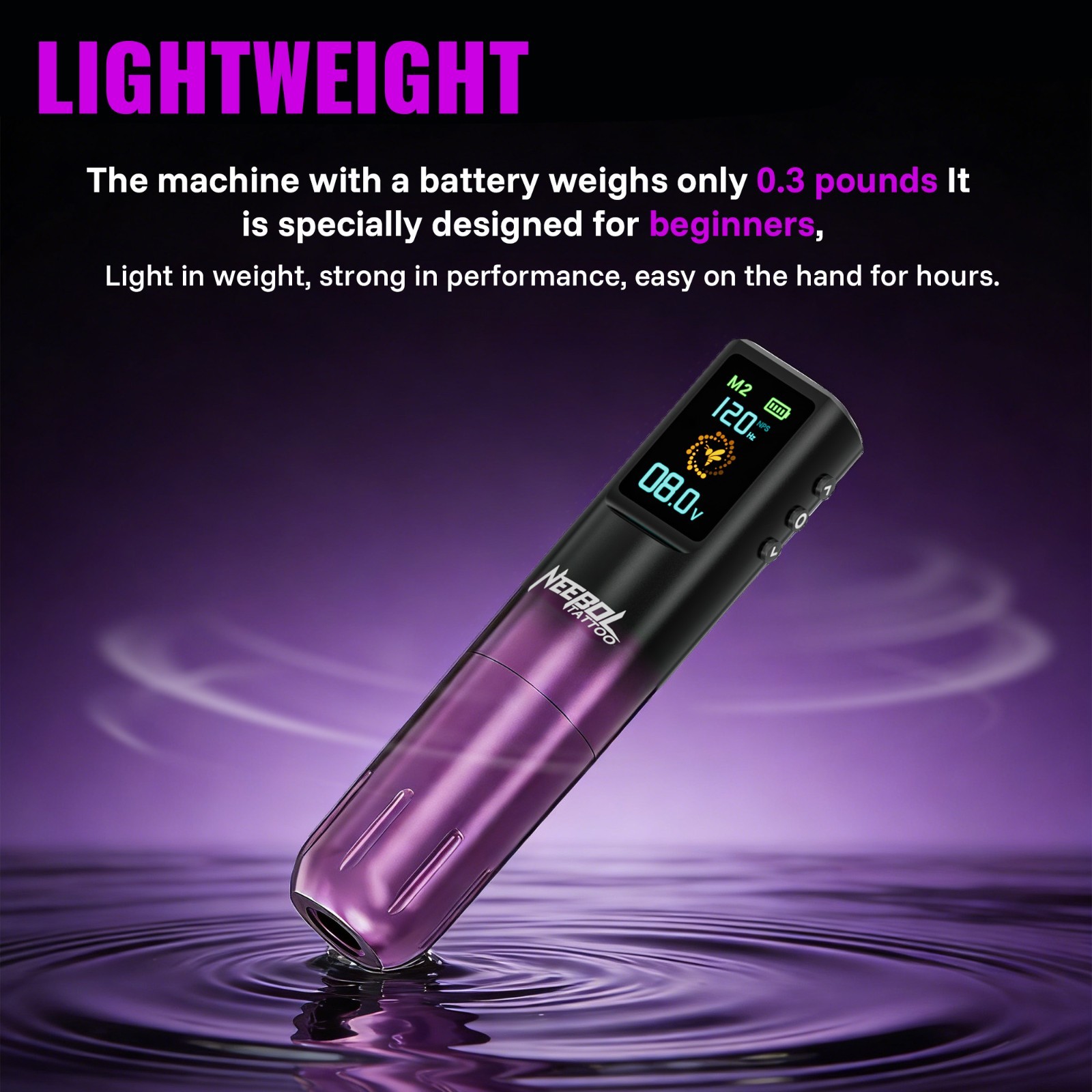 Wireless Tattoo Kit Complete for Beginners Pen Machine with Power Supply Needles