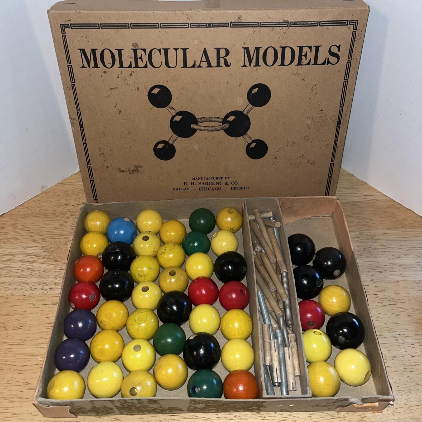 Vintage 1920s E. H. SARGENT & Co. MOLECULAR MODEL Sets S-61815 Science