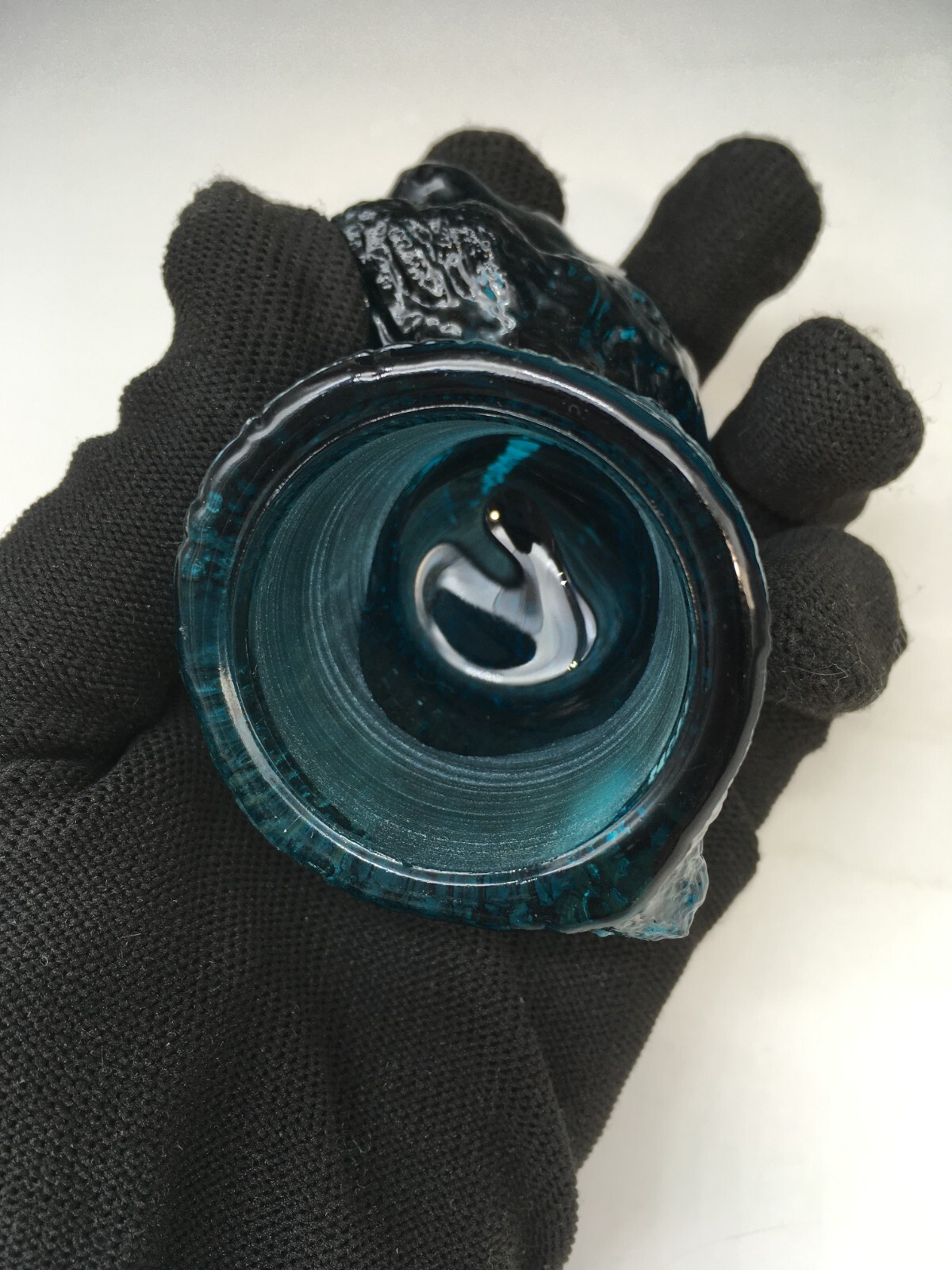 Godzilla Limited Decanter Vintage Blue Glass Bottle TOHO UNICON JAPAN 1980s