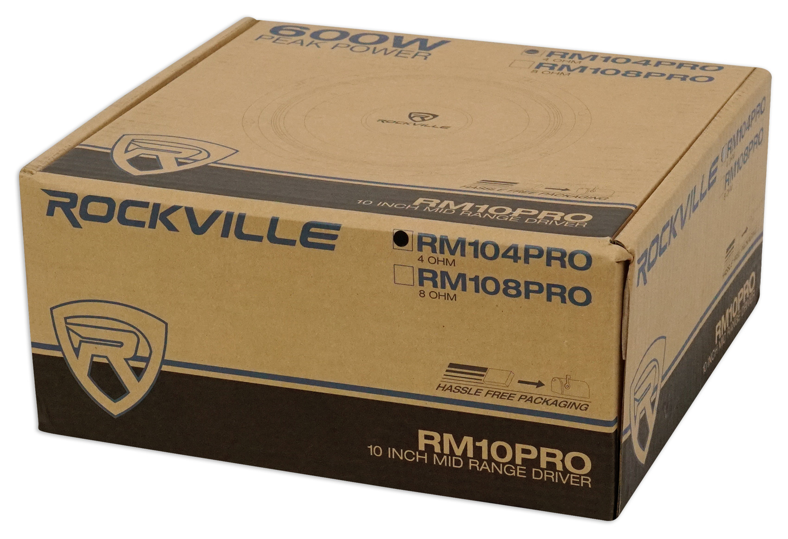 2) Rockville RM104PRO 10" 1200 Watt 4-Ohm SPL Car Midrange Mid-Bass Pro Speakers