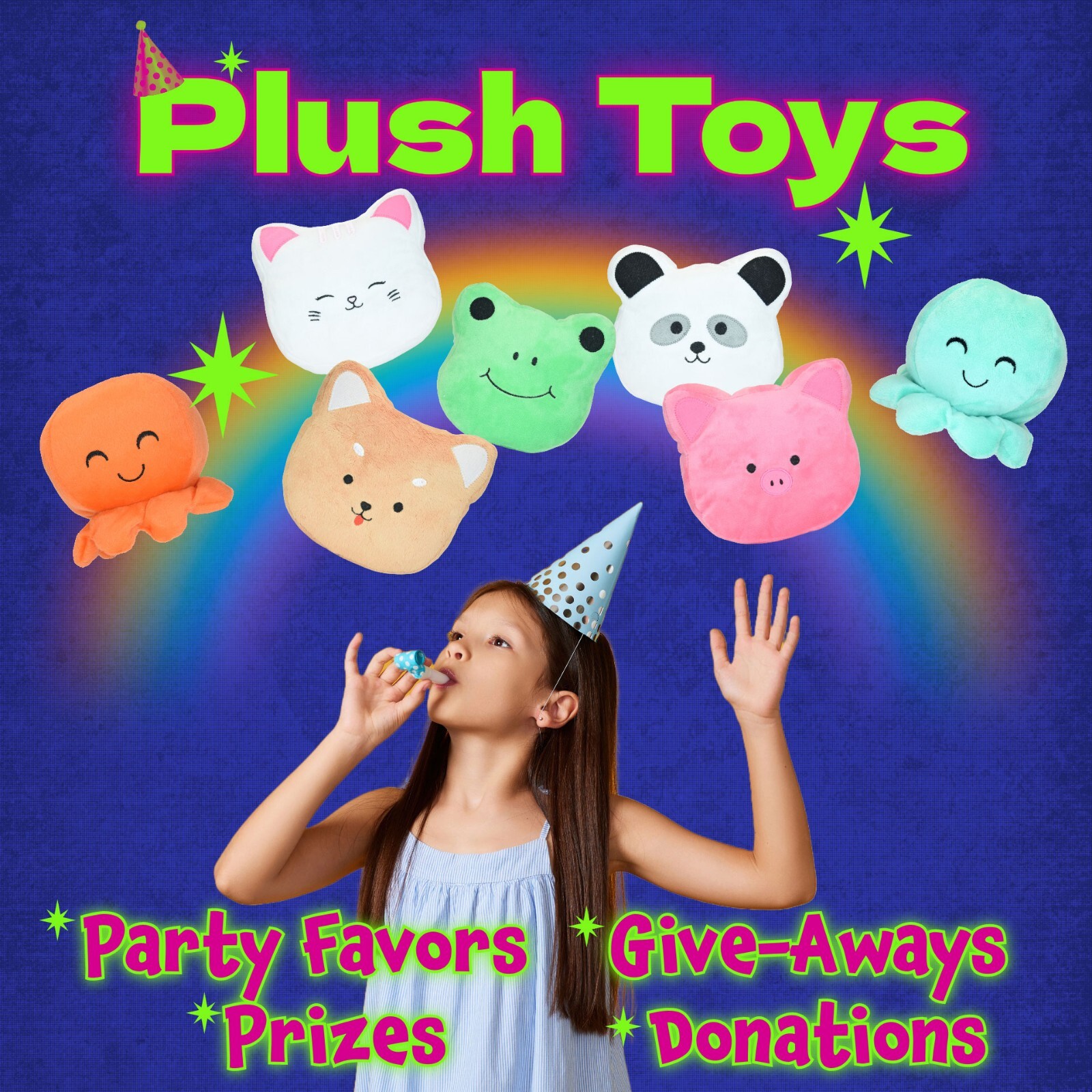 100 Pc Bulk Stuffed Animals 7-9 inch - Kids Prizes, GiveAways, Party Favors