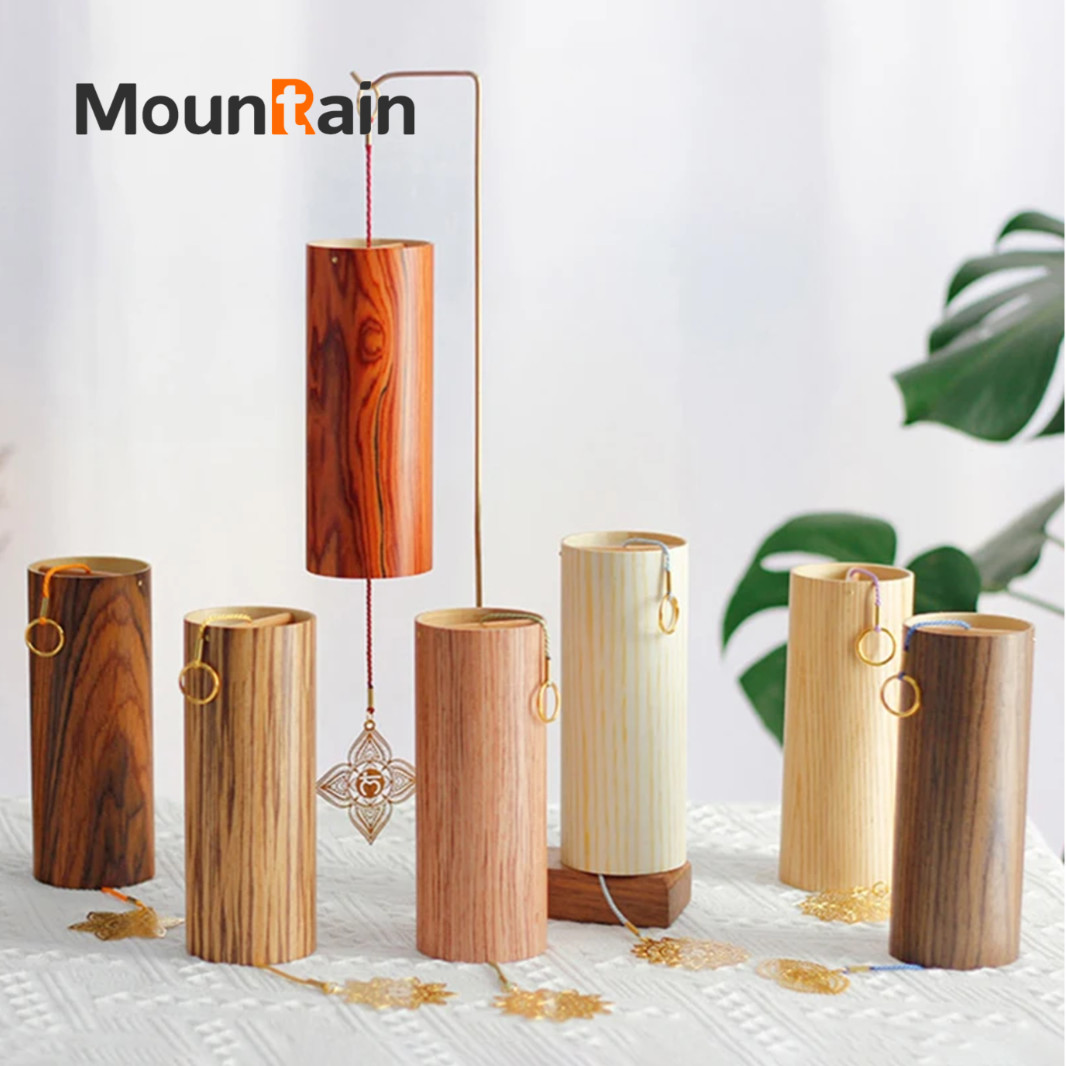 A Set of 7pcs Meditation Chord Wind Chime Handmade Bamboo Sound Healing Chimes