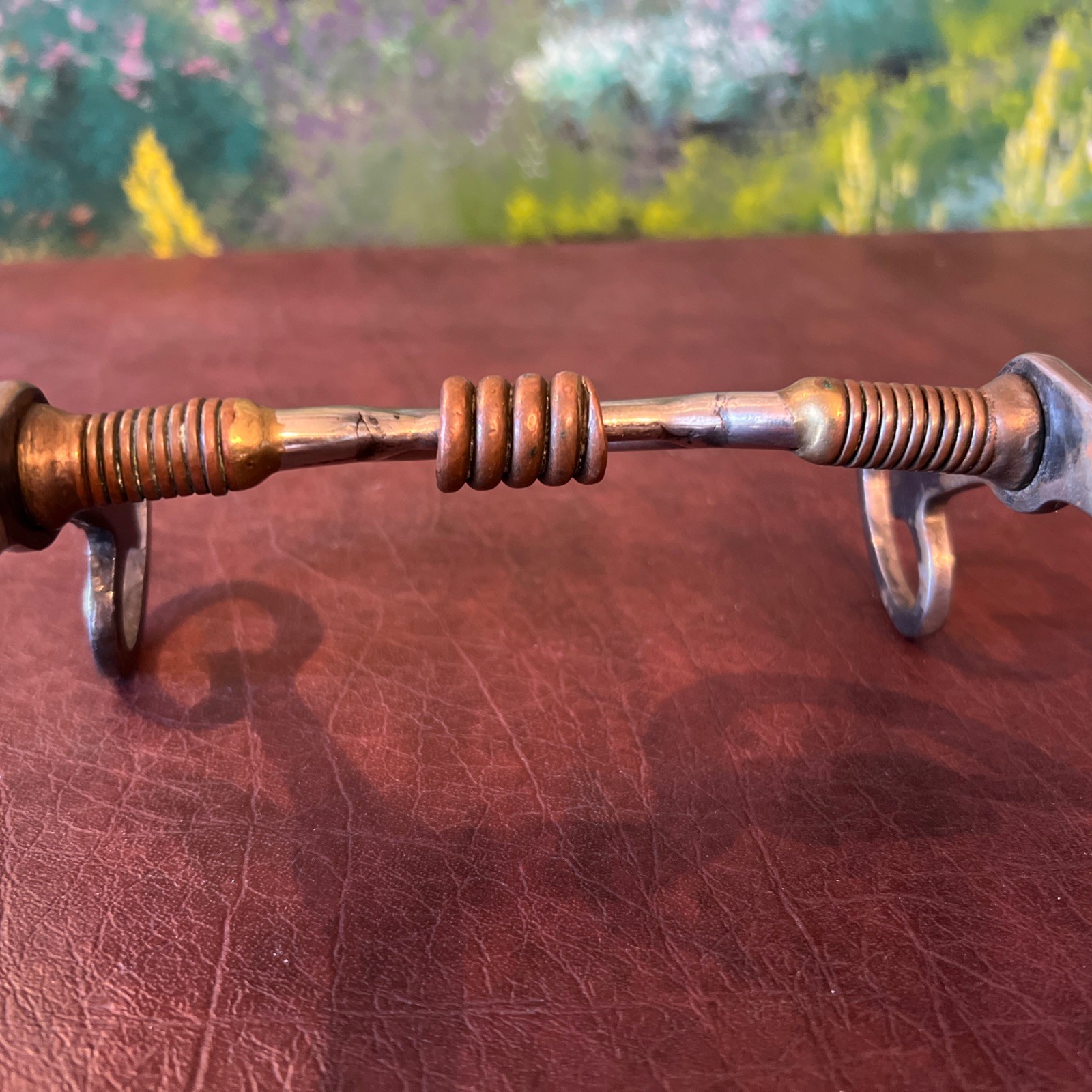 Vintage Hand Crafted Western Horse Bit Brass Copper Silver RARE FIND