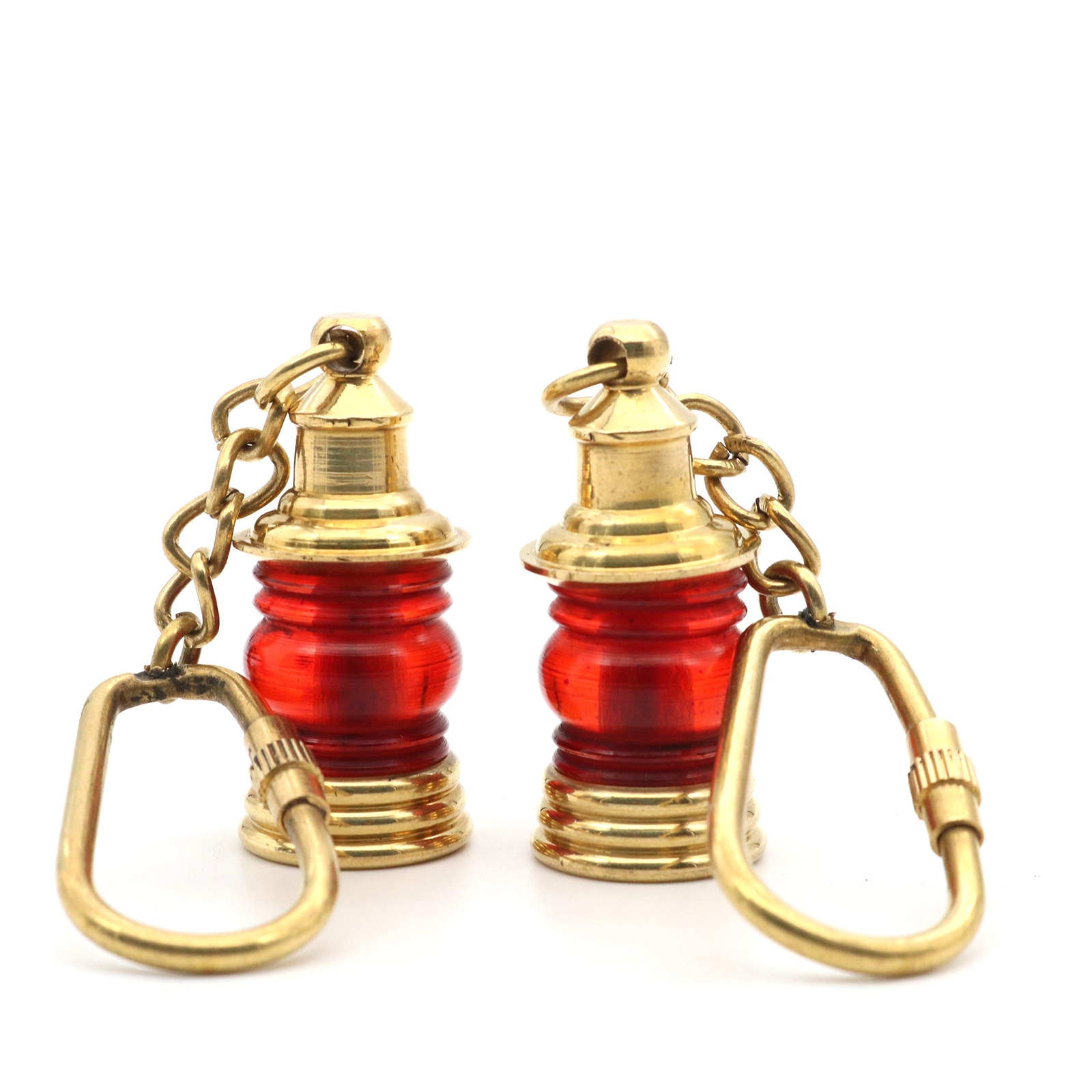 Keychain Miniature Medieval Brass Lantern Nautical Functional Handmade Accessory