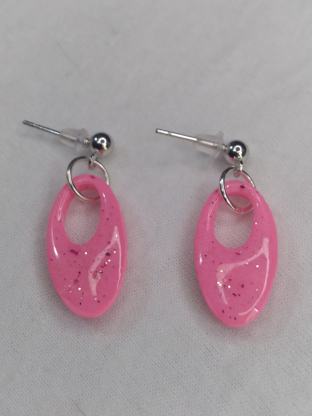 Handcrafted Beaded Pink Polymer Clay Pendant Memory Wire Choker Earring Set