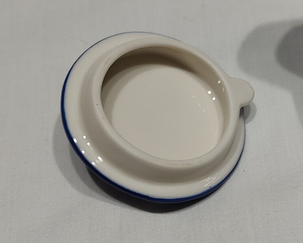 Sorelle Fine Porcelain Cobalt Blue Yellow Jasmine Flower Teapot 3.75"h x 6.25"L