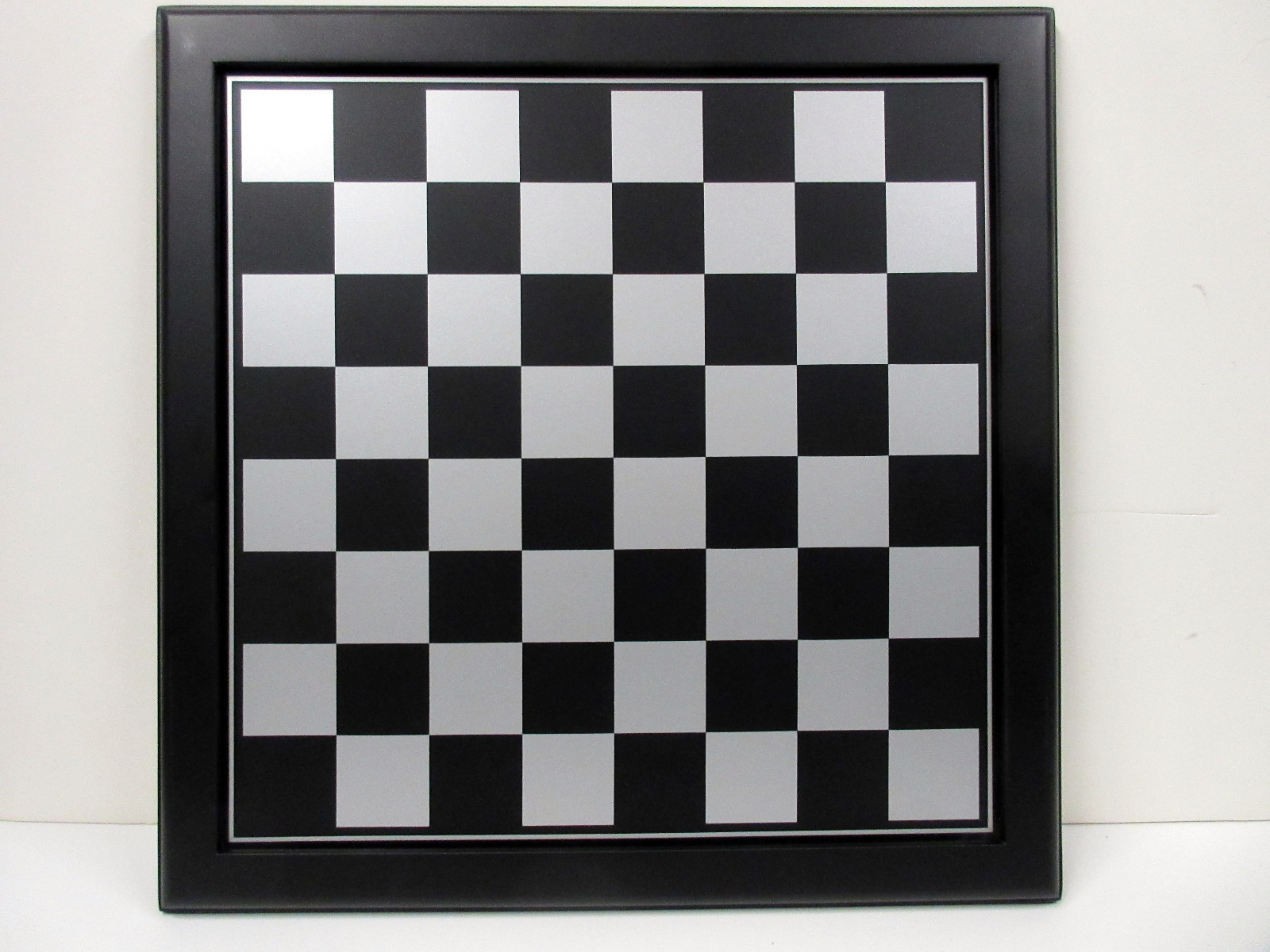 Classic Wooden Chess & Checkers Game Board Only - Black & White Square Pattern