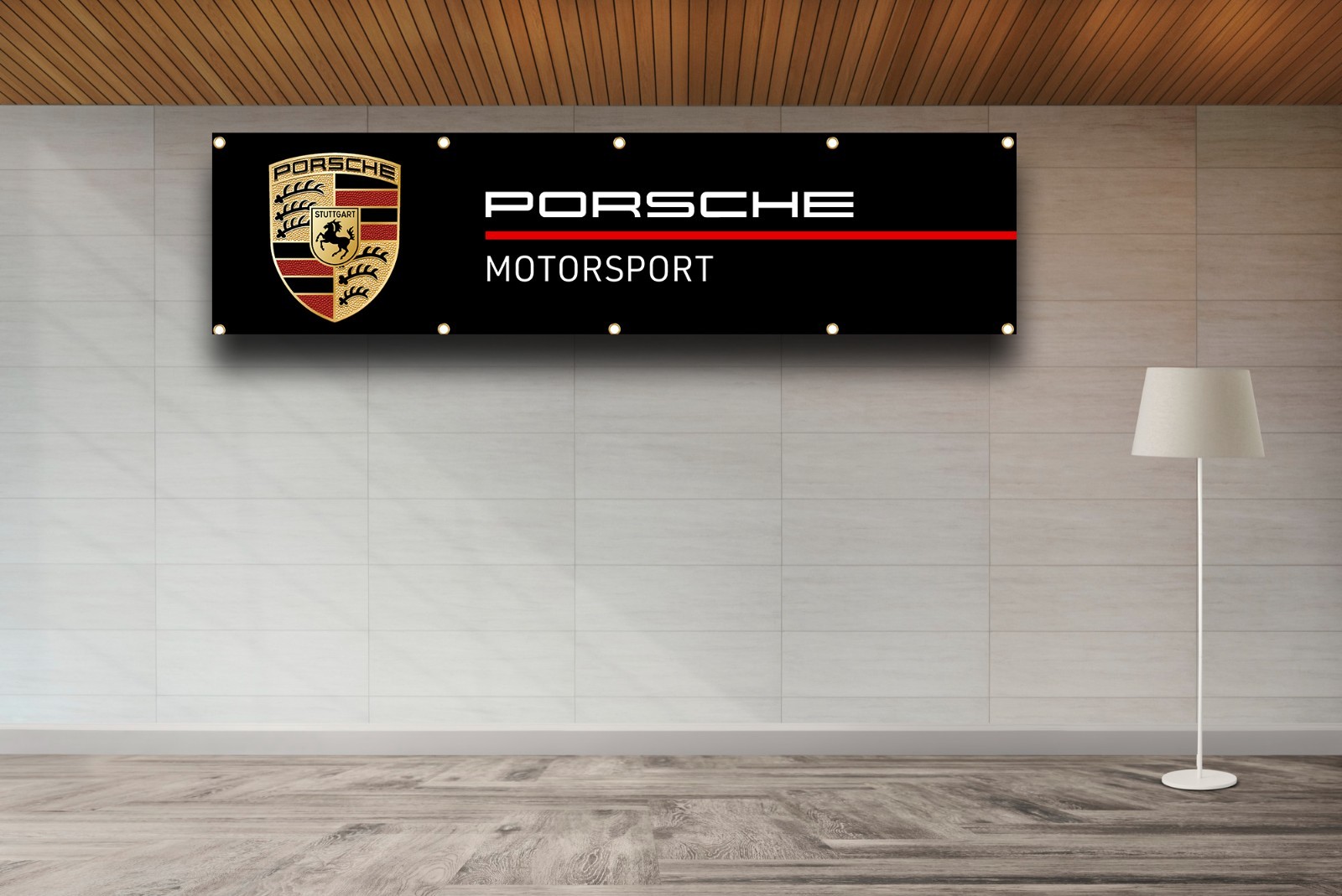 911 Motorsports Cup Ford Automotive Racing Car Flag Banner 2x8FT Garage