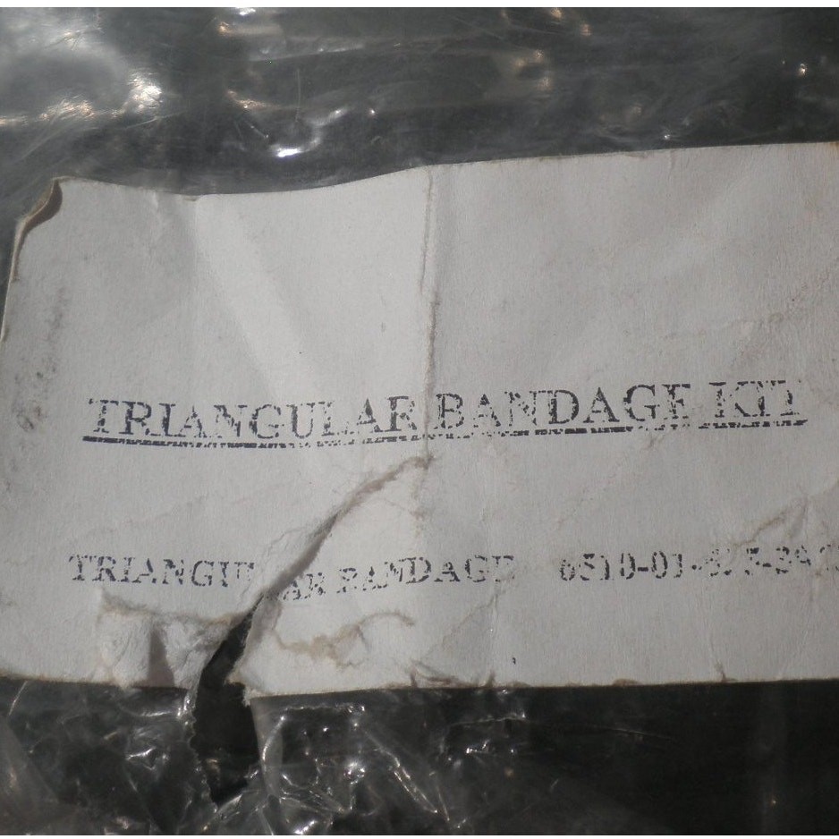 VTG Military Triangular Bandage – 37"x37"x52", OD Green Muslin Cravat Sling, NIP