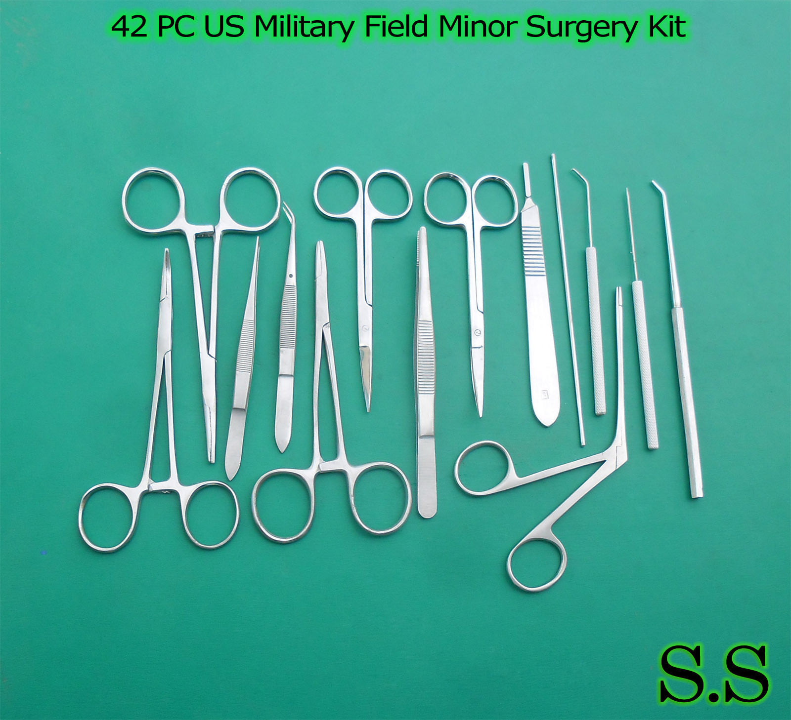 42 PC US Military Field Minor Surgery Kit Surgical Instruments A+ Quality