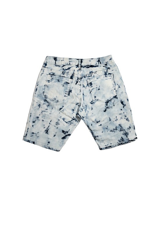 MP2 Apparel Men’s Tie-Dye Jean Shorts – Bleach Acid Wash Style