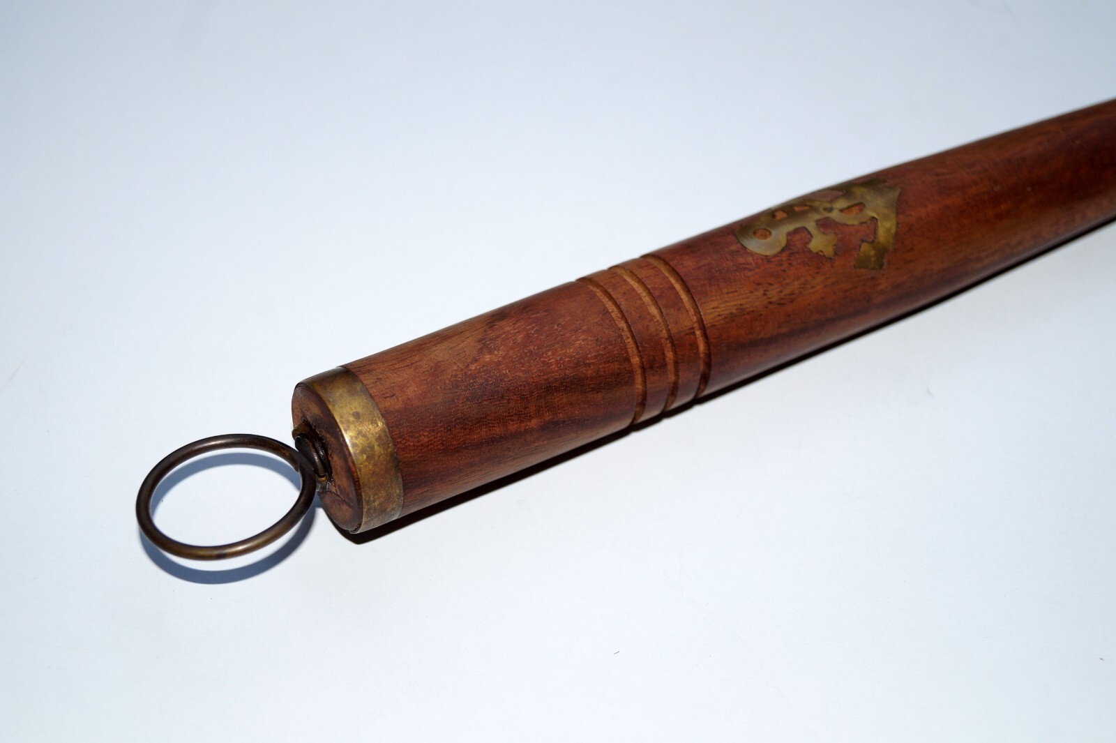 Antique Shoe Horn Solid Brass Wooden Handle Vintage Nautical Style Handmade