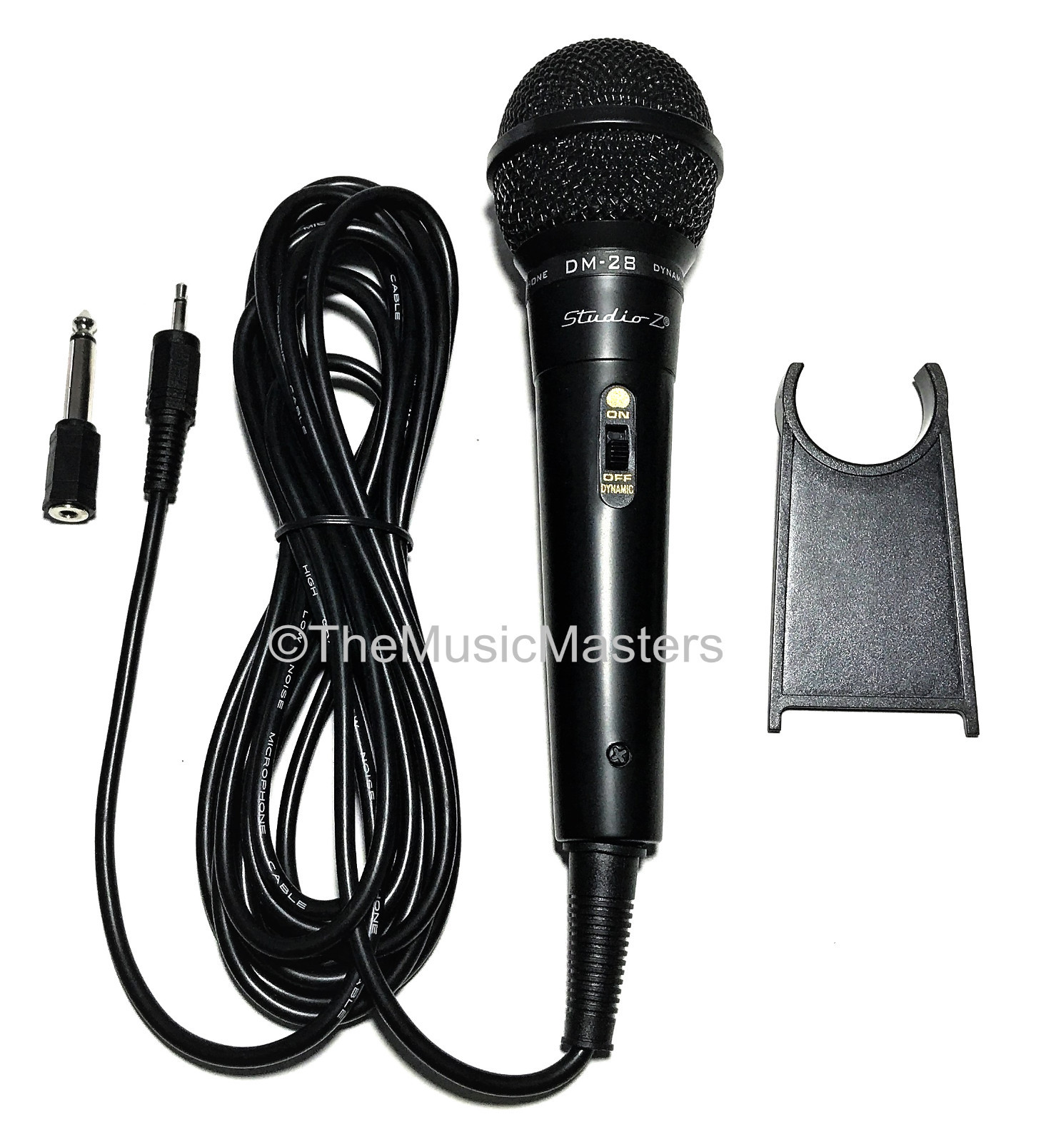 DJ Karaoke PA Computer Podcast Mic MICROPHONE w/Table Stand & 1/4" Plug Adapter