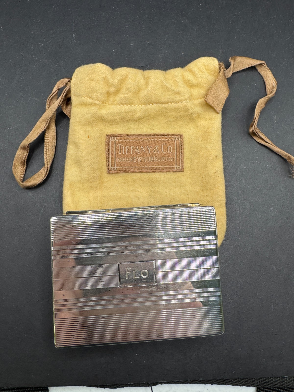 Vintage Tiffany & Co. Sterling Silver 925 Cigarette Case W/ Monogram 2.92"x2.23"