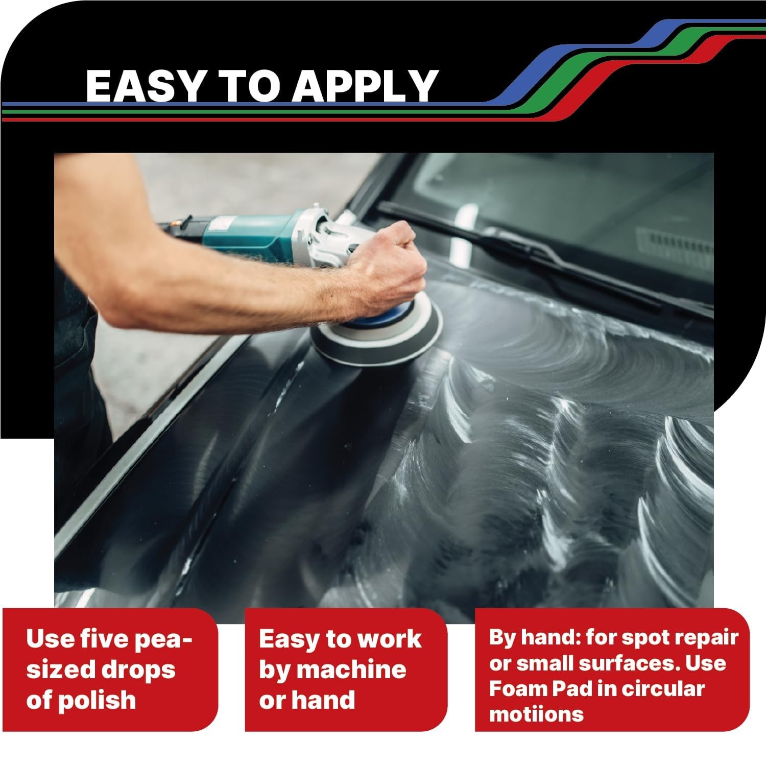 LAUCO Paint Correction Compounds Step 1, 2, 3 , Swirl Remover 8oz Kits