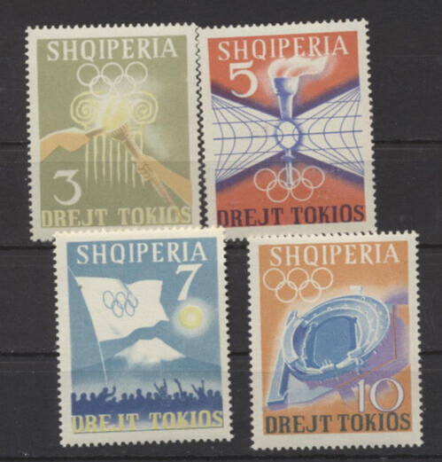 Albania 730 - 733 1 Mint Never Hinged Complete 1964 Olympics Set