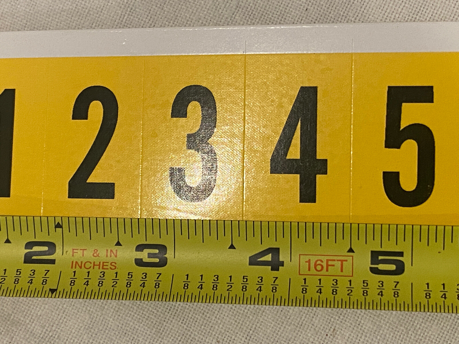 0 to 9 Number Labels, Vinyl Cloth Repositionable Adhesive Brady 3430 34310 B-498