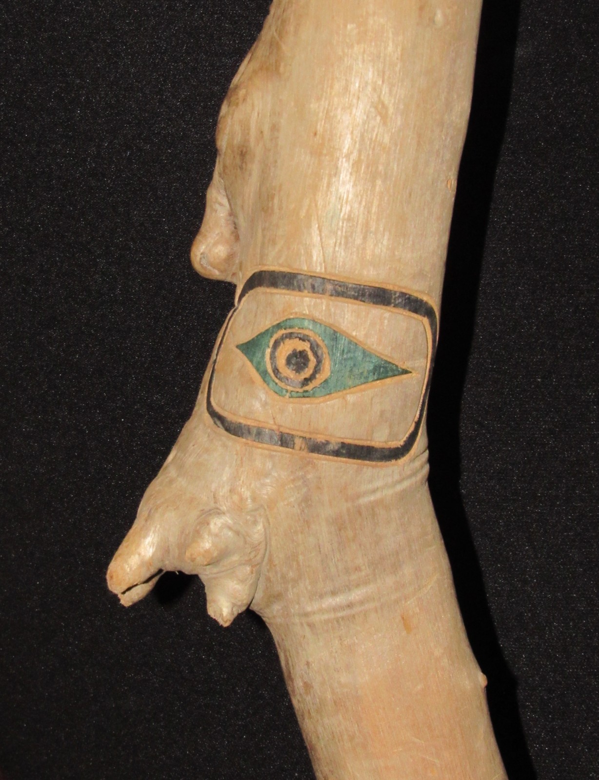 Northwest Coast Hand Carved SHAMAN Totem Walking Talking Stick Cane Pole STAFF