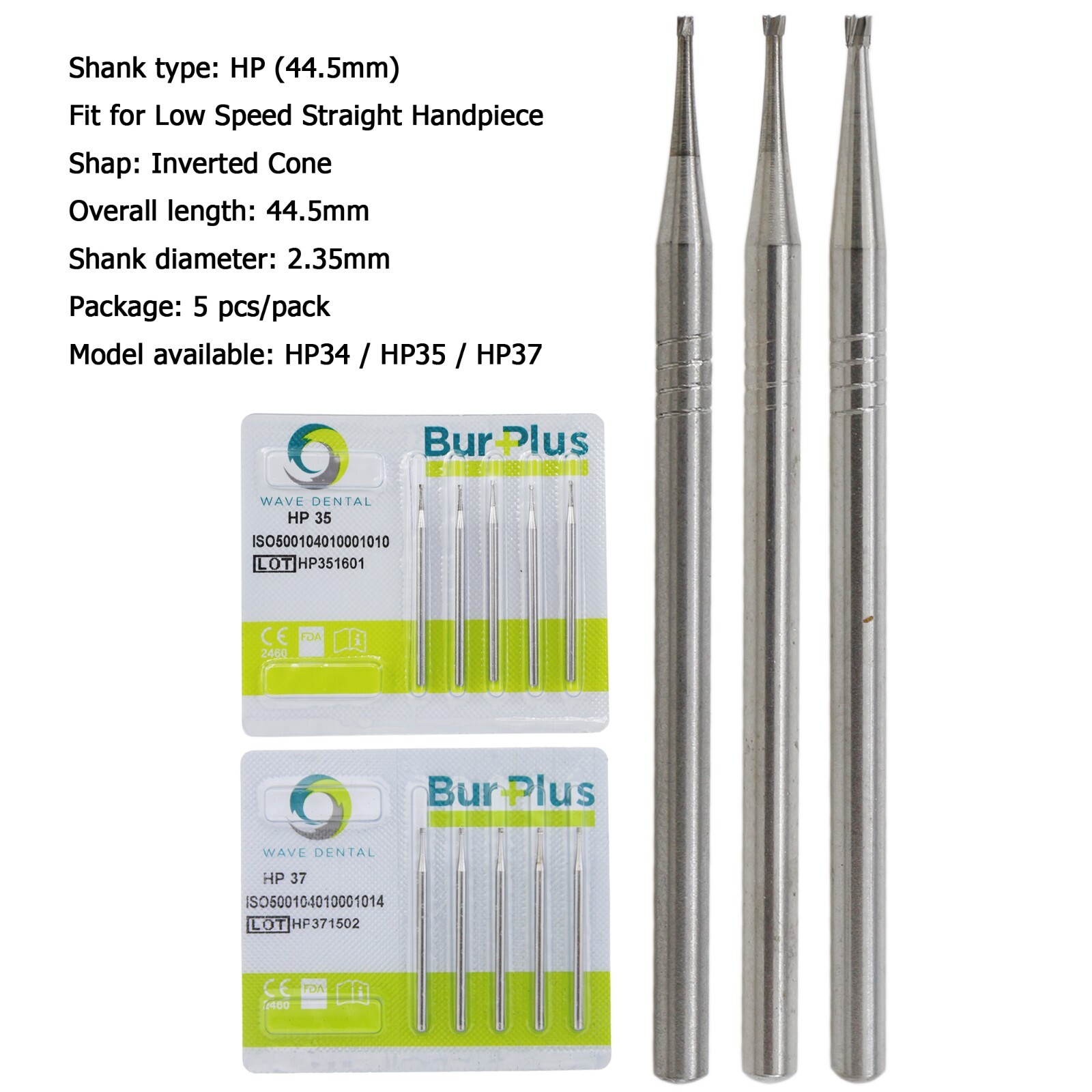 Wave Dental Carbide Burs Round HP Surgical Burs For Straight Handpiece HP 8 557