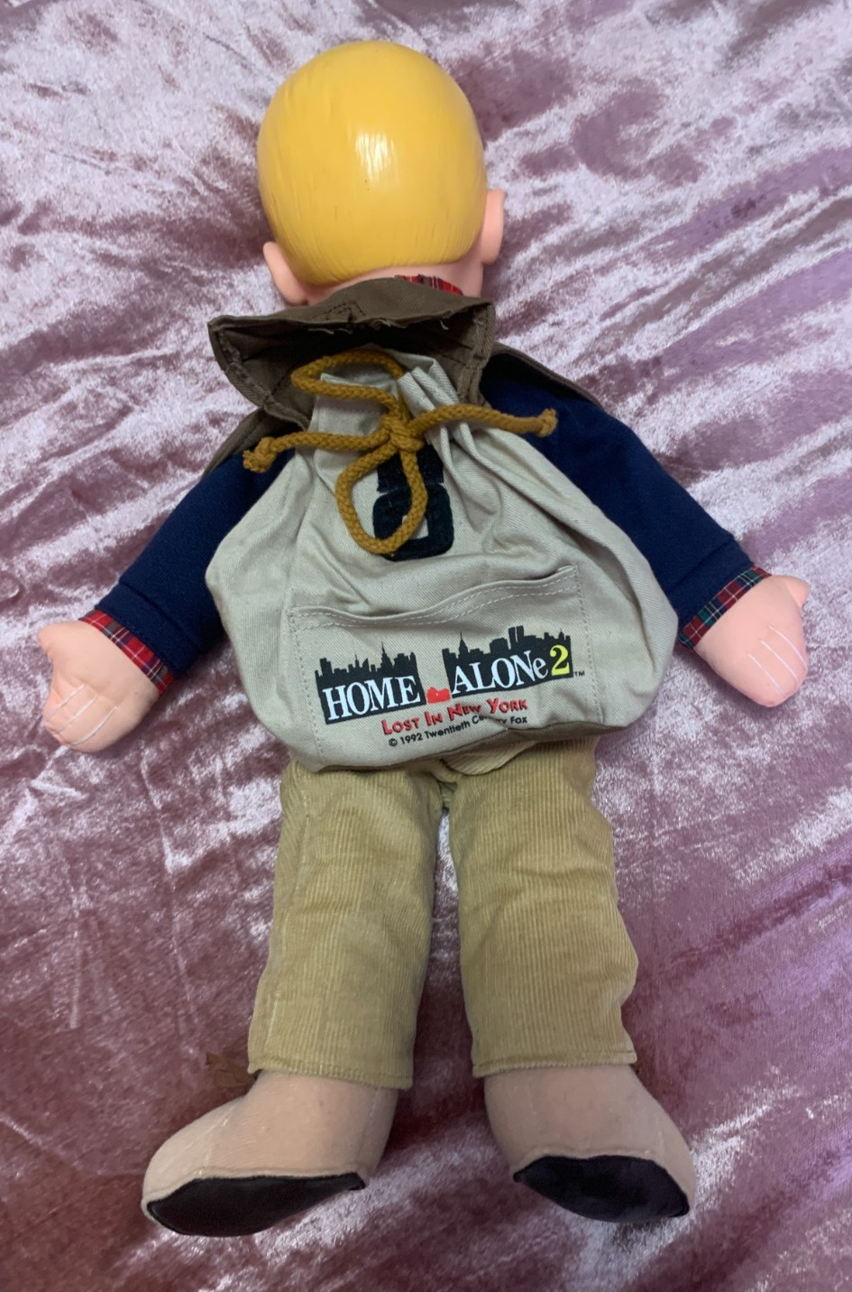 Vintage 90s Home Alone 2 18" Talking Kevin Doll Set Lost In New York Pull String