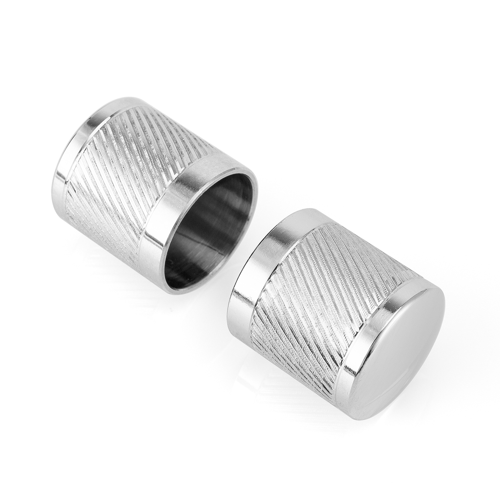 MOFUN 2pcs Chrome Docking Hardware Covers Kit For Harley Dyna Touring 1994-2024