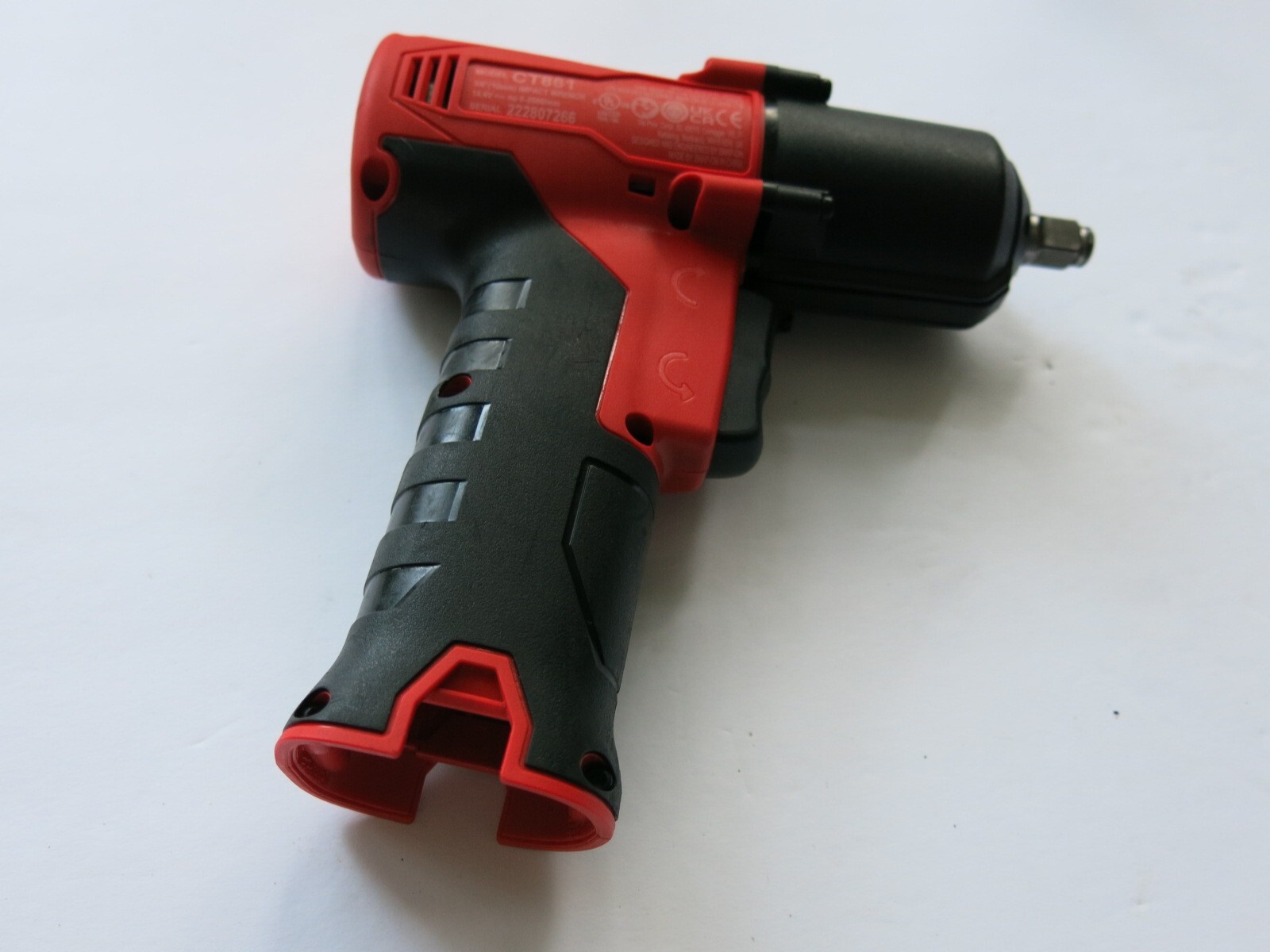 SNAP-ON TOOLS CT861 3/8 Brushless Cordless 14.4v Impact Gun/Wrench FIRE RED