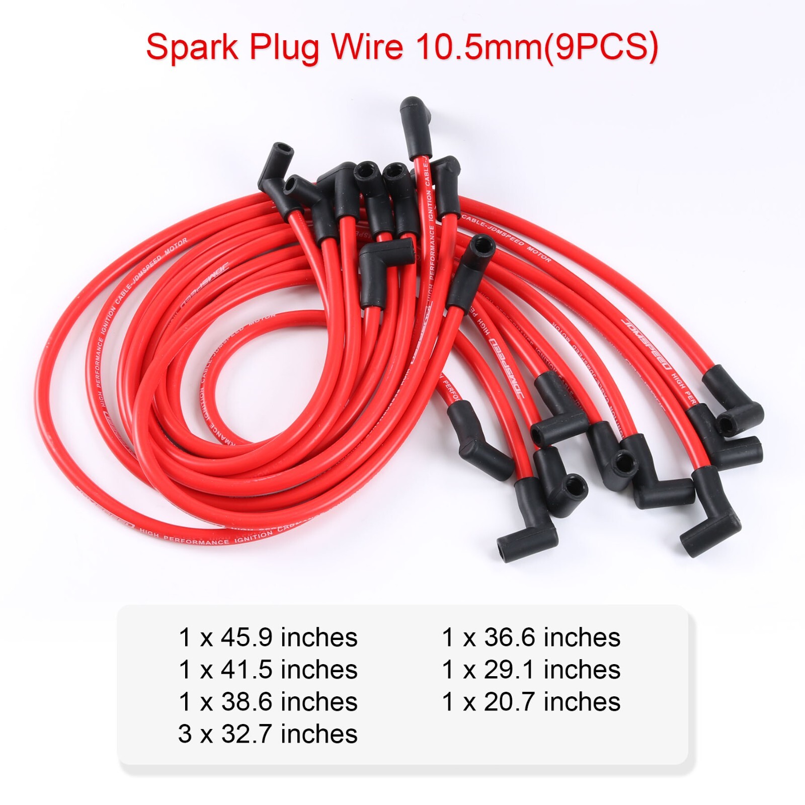 10.5MM Electronic Ignition HEI Spark Plug Wire Set Fit Chevy SBC BBC 454 383 350