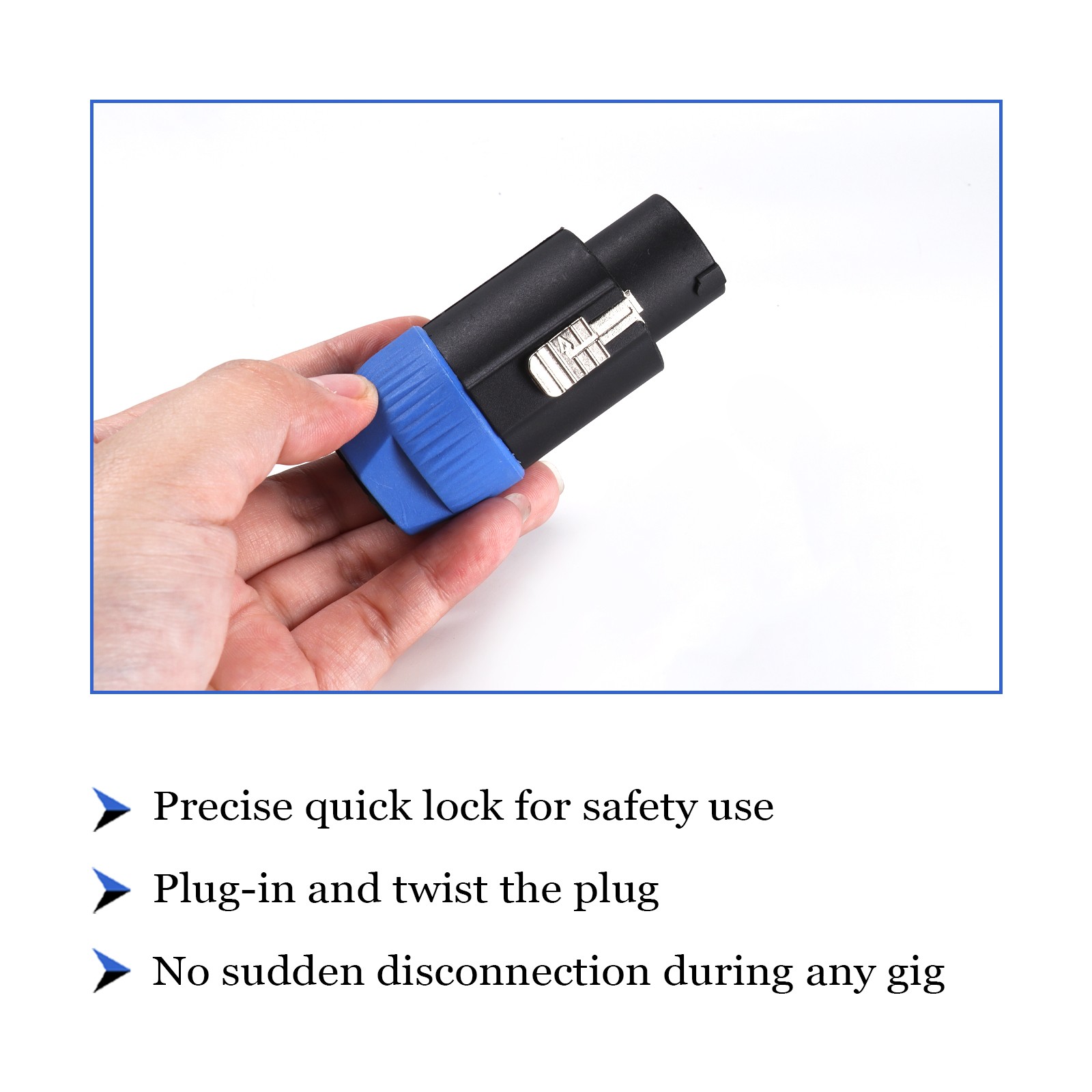 6x NL8FC Speakon Connector 8 Pole Lock Plug Adapter Compatible Loudspeaker Cable