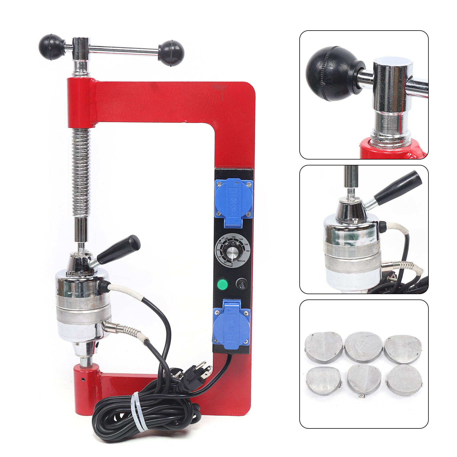 Tire Patch Repair Tool Kit Spot Hot Vulcanizing Machine + 6 Mold Car Vulcanizer