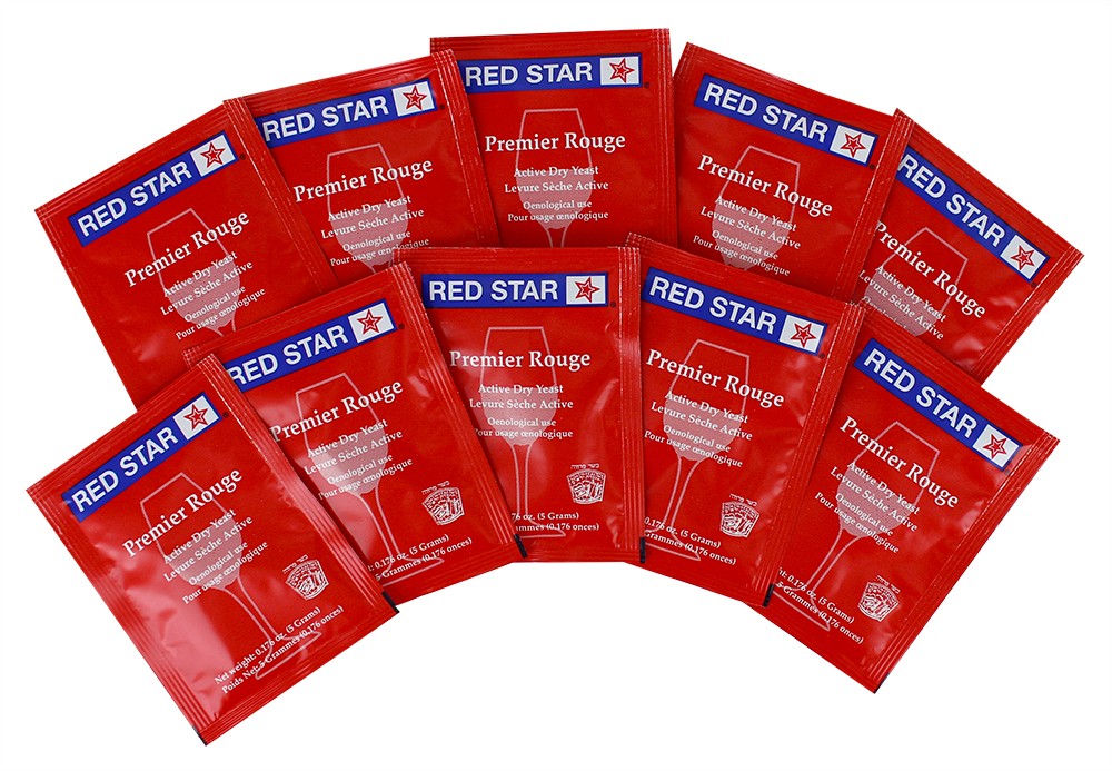 Red Star Premier Rouge formerly Pasteur Red Dried Wine Yeast (10 Packets)