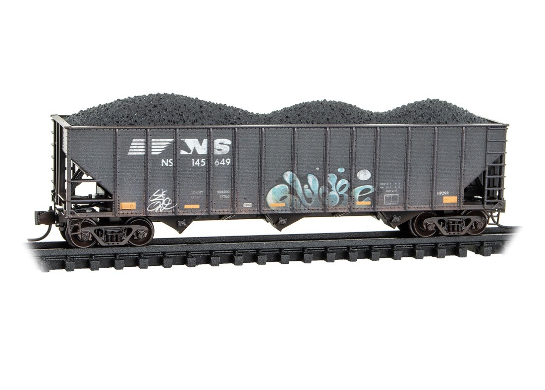 Norfolk Southern 100-Ton 3-Bay Hopper Weathered Graffiti MTL #108 44 280 N Scale