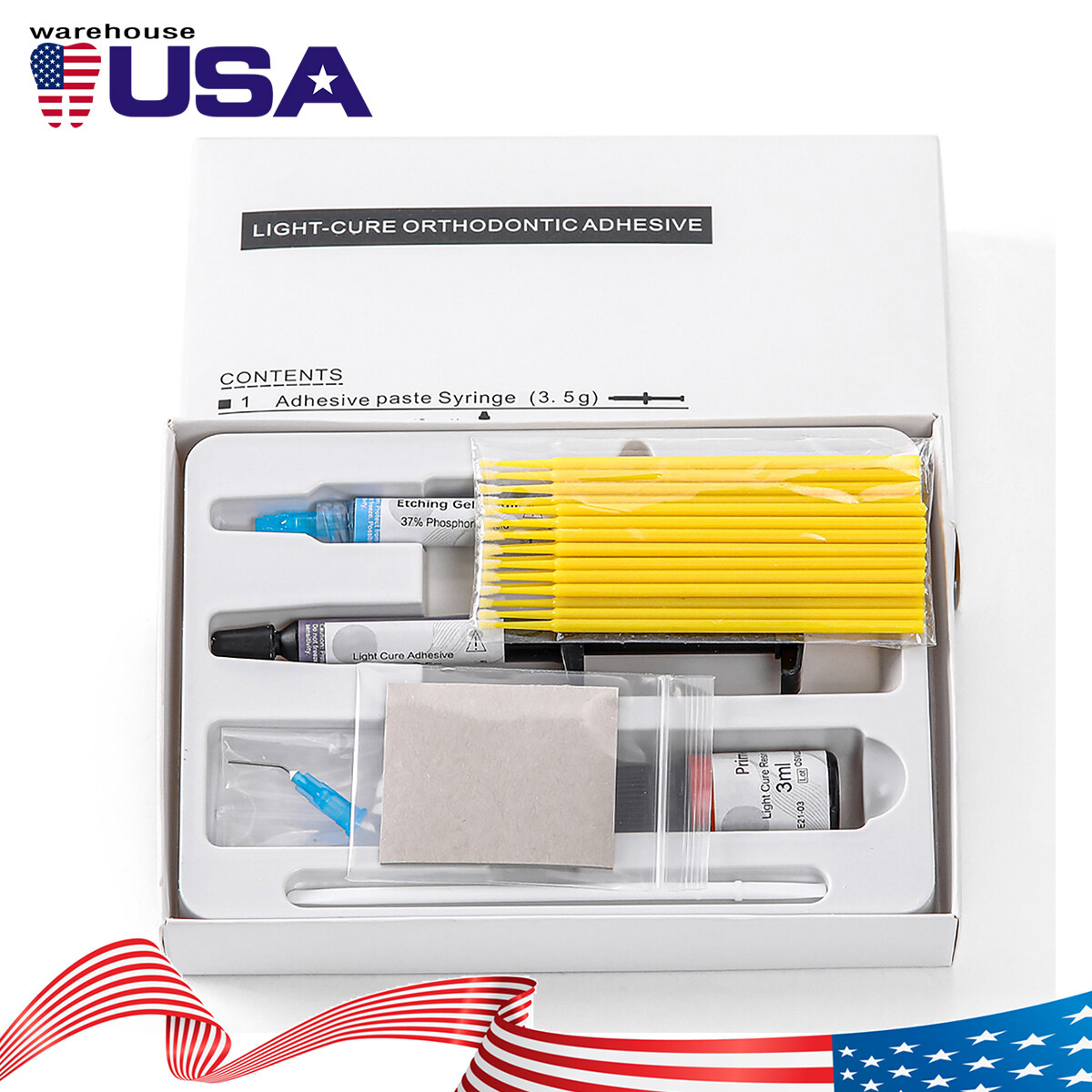 Dental Bracket Braces Bonding System Light Cure Primer Glue Ortho Adhesive Kits