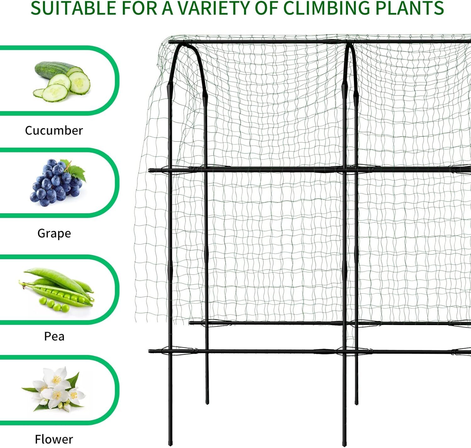 Barbella Garden Arch Trellis Metal Plant Support Trellis Archway for Climbing