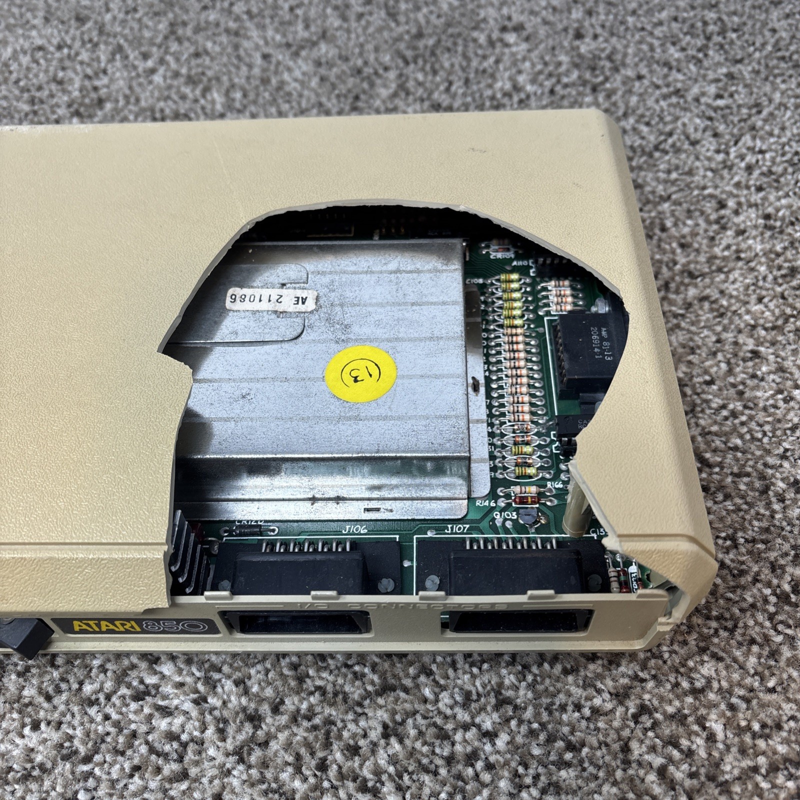 Atari 850 Interface Module for Atari 400 / 800 Untested FOR PARTS AS IS DAMAGED