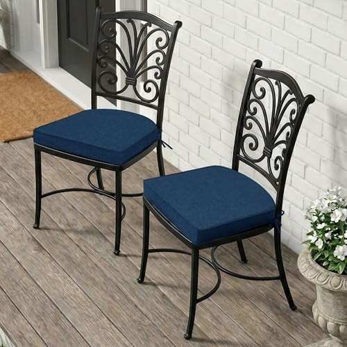 Outdoor Chair Cushions, Fade-Resistant & Water 19" x 19" 4 Pack Navy Blue