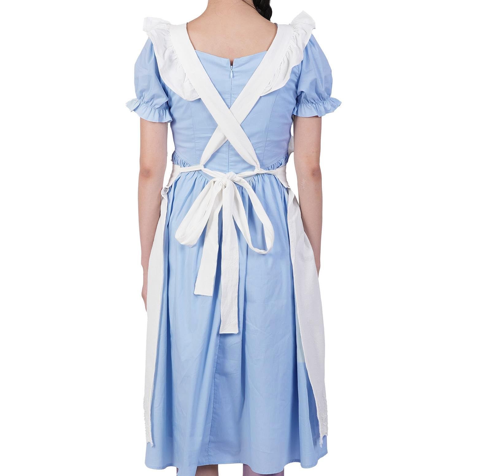 Vintage Aprons for Women with Pockets Cute Lace Ruffle Adjustable Apron for C...