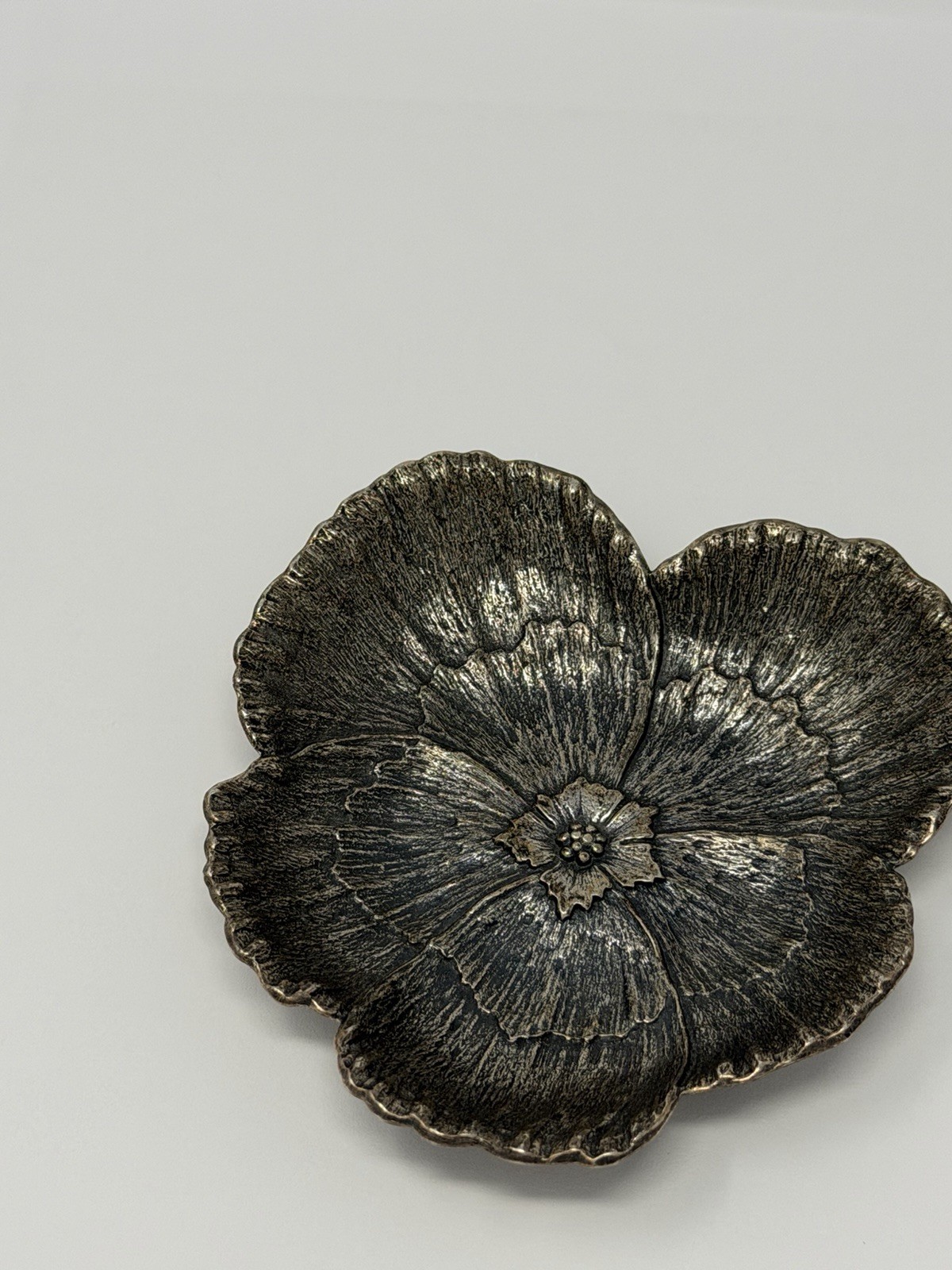 Gianmaria Buccellati Italy Sterling Silver Leaf Flower Form Dish !!!