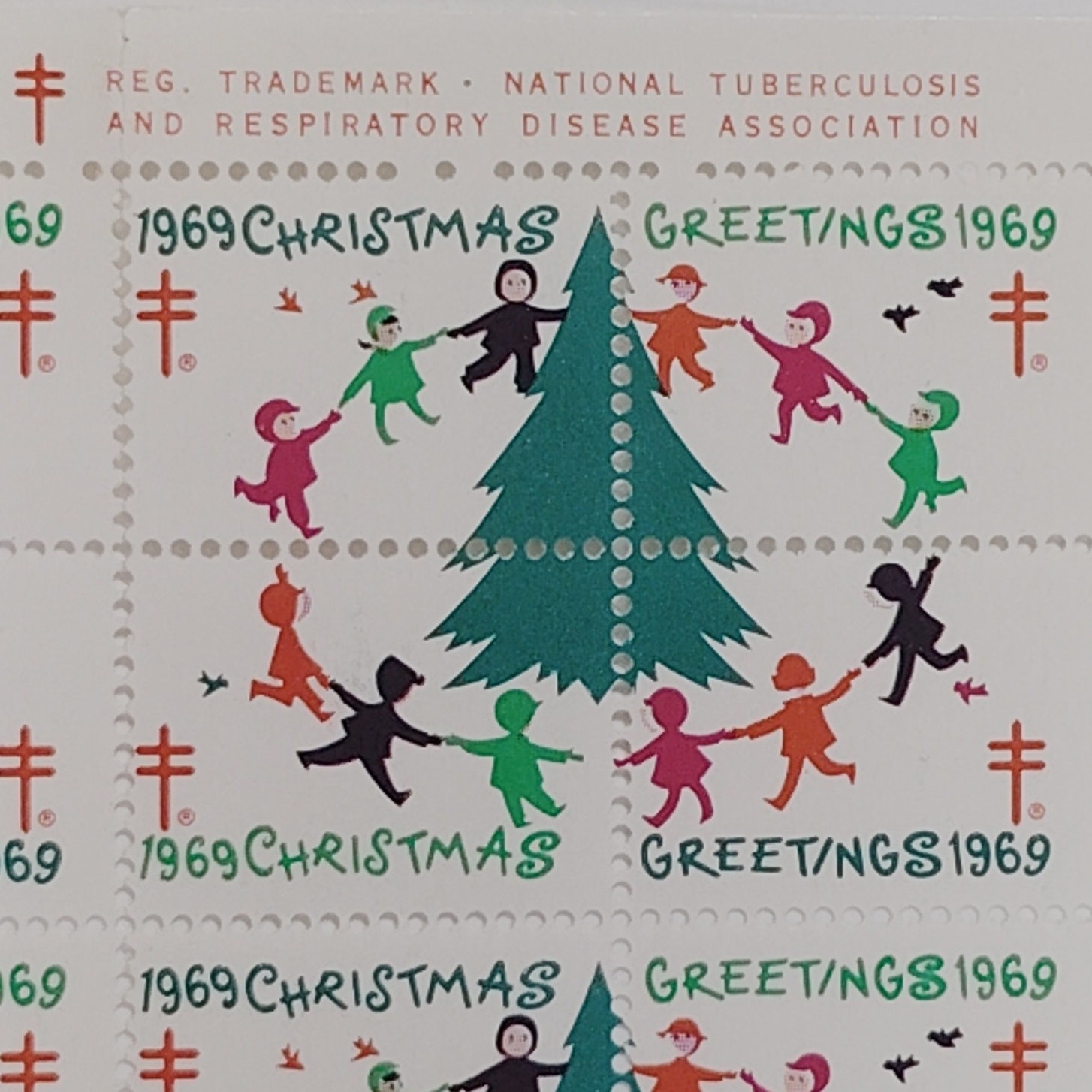 1969 Christmas Stamps - Tuberculosis & Resp. Disease Ass'n, Sheet of 60 +22 =82