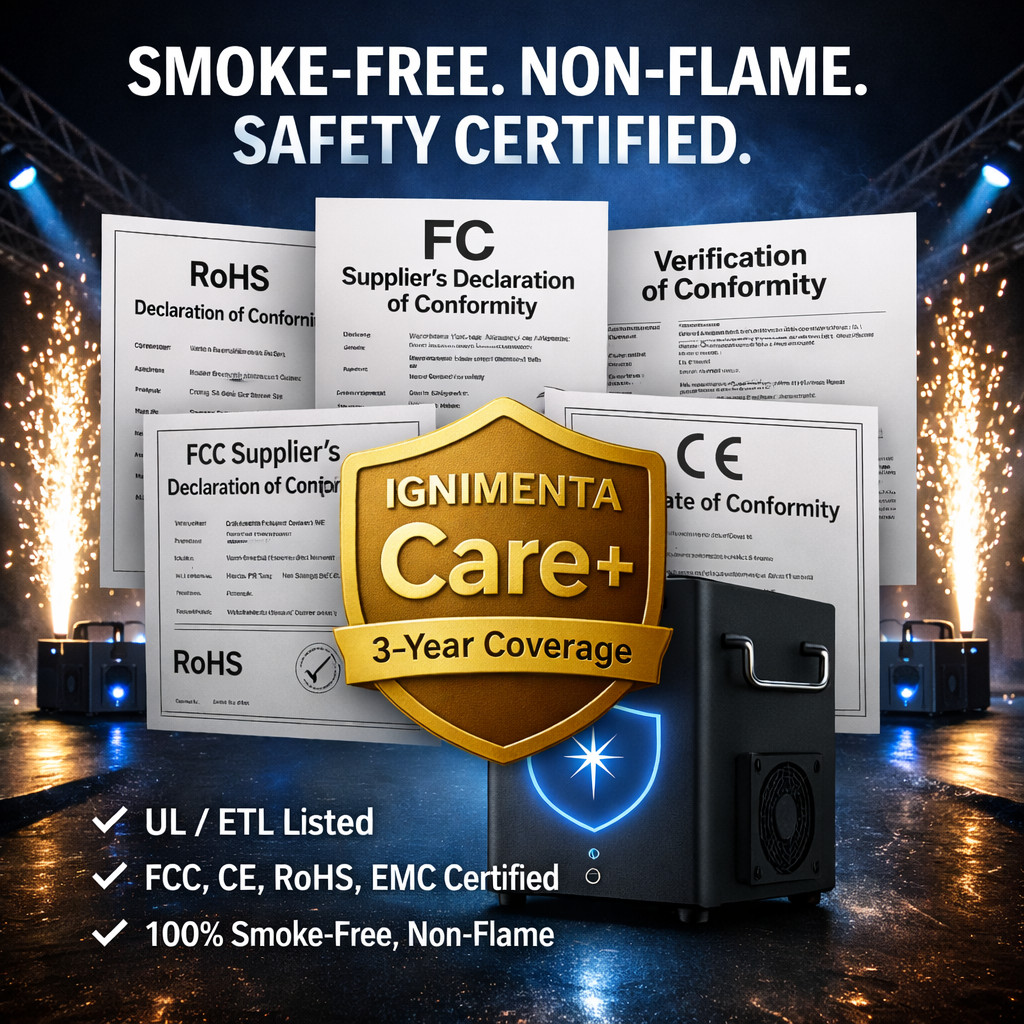 SRSFXWorx 800W Professional Cold Spark Machine – DMX512 + 16-Key Wireless Remote