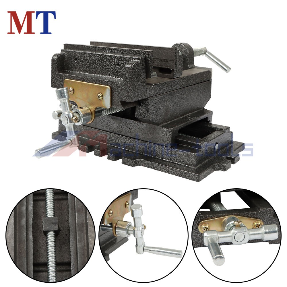 6" Cross Drill Press Vise Heavy Duty 2 Way Slide Metal Milling X-Y Clamp Machine